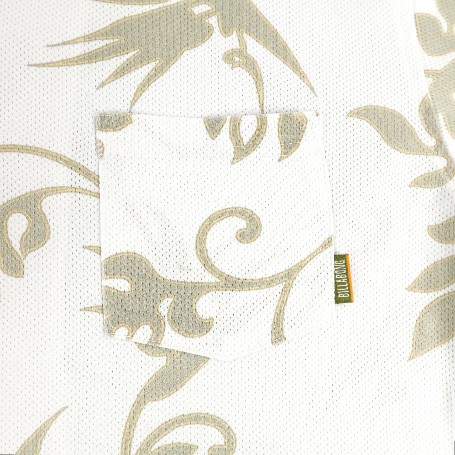 Billabong VINTAGE Billabong Shirt Mens XL White Beige Floral Hawaiian Aloha 90s Button-Up Short Sleeve Size US XL / EU 56 / 4 - 3 Thumbnail