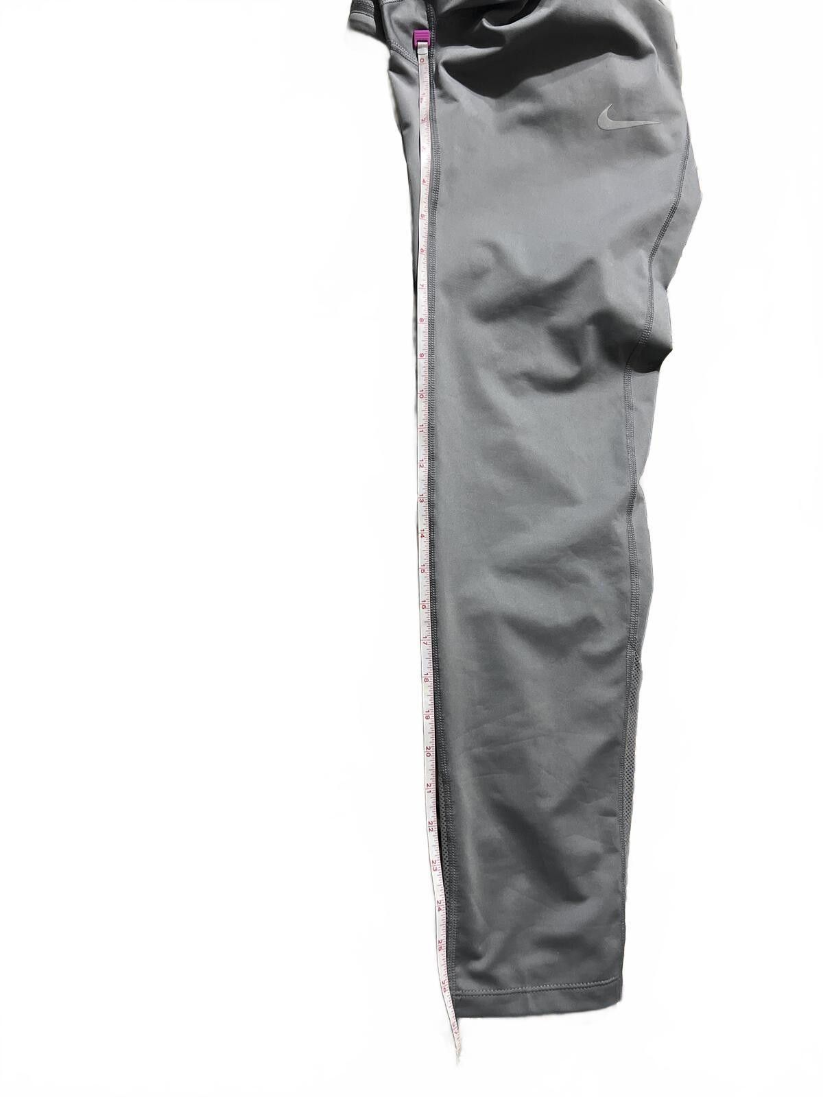Nike Nike Women's Gray Athletic Leggings with Side Pockets XL Size 40" / US 18 - 9 Thumbnail