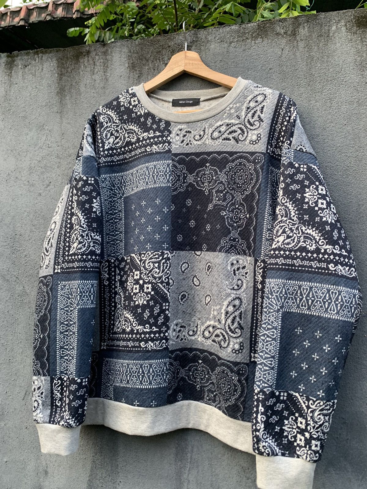 Japanese Brand 👹MELAN CLEUGE BANDANA SWEATER Size US L / EU 52-54 / 3 - 5 Thumbnail