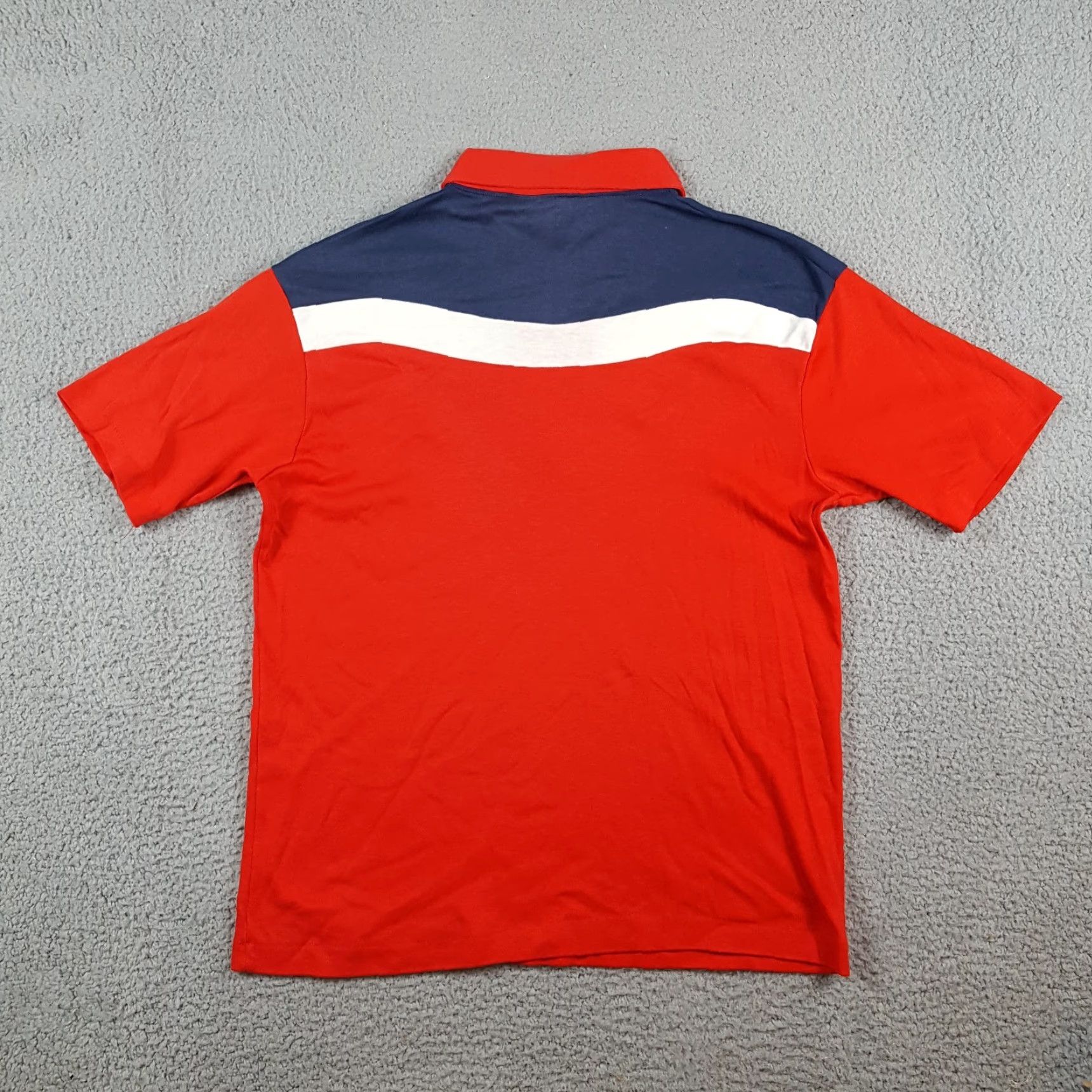 Vintage VINTAGE DEE CEE Polo Shirt Mens M Western Striped Button Collar 80s 90s Cowboy Casual Workwear Red Cotton Short Sleeve Size US M / EU 48-50 / 2 - 5 Thumbnail