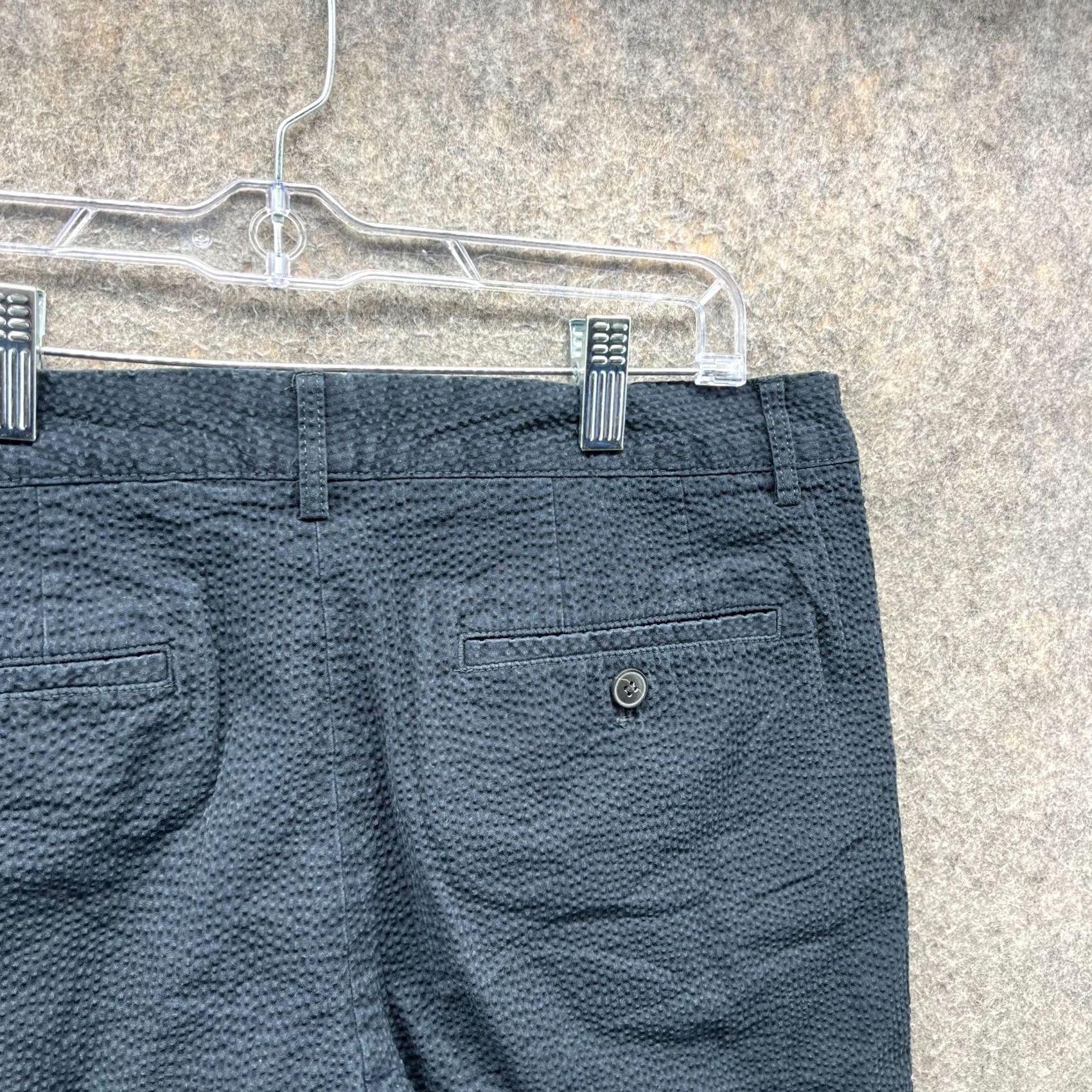 Club Monaco Club Monaco Shorts Mens 31 Blue Chino Flat Maddox Textured Weave Pattern Size US 31 - 3 Thumbnail