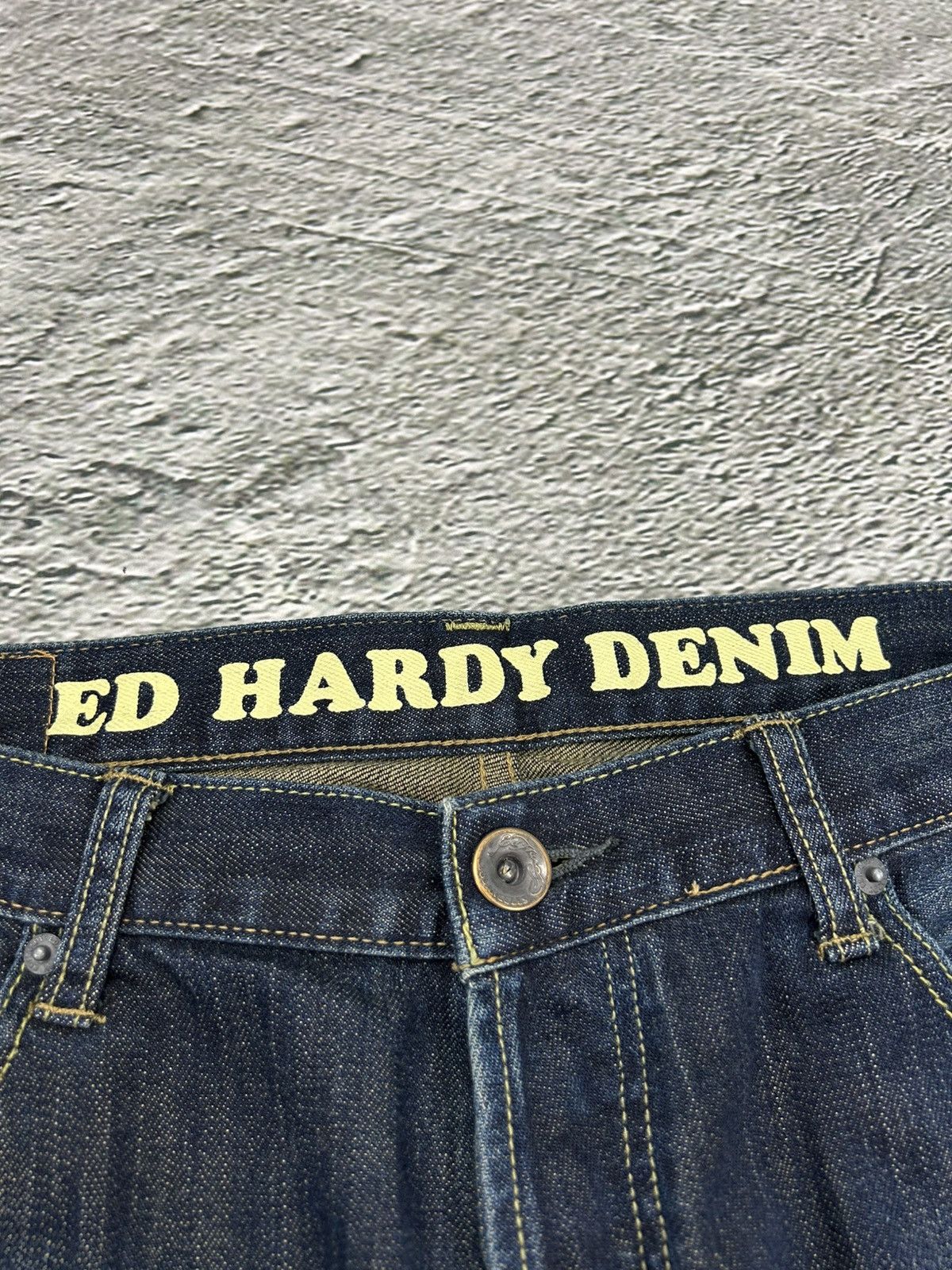 Christian Audigier × Ed Hardy × Vintage Ed Hardy Christian Audigier vintage jeans big logo pants Size US 36 / EU 52 - 5 Thumbnail