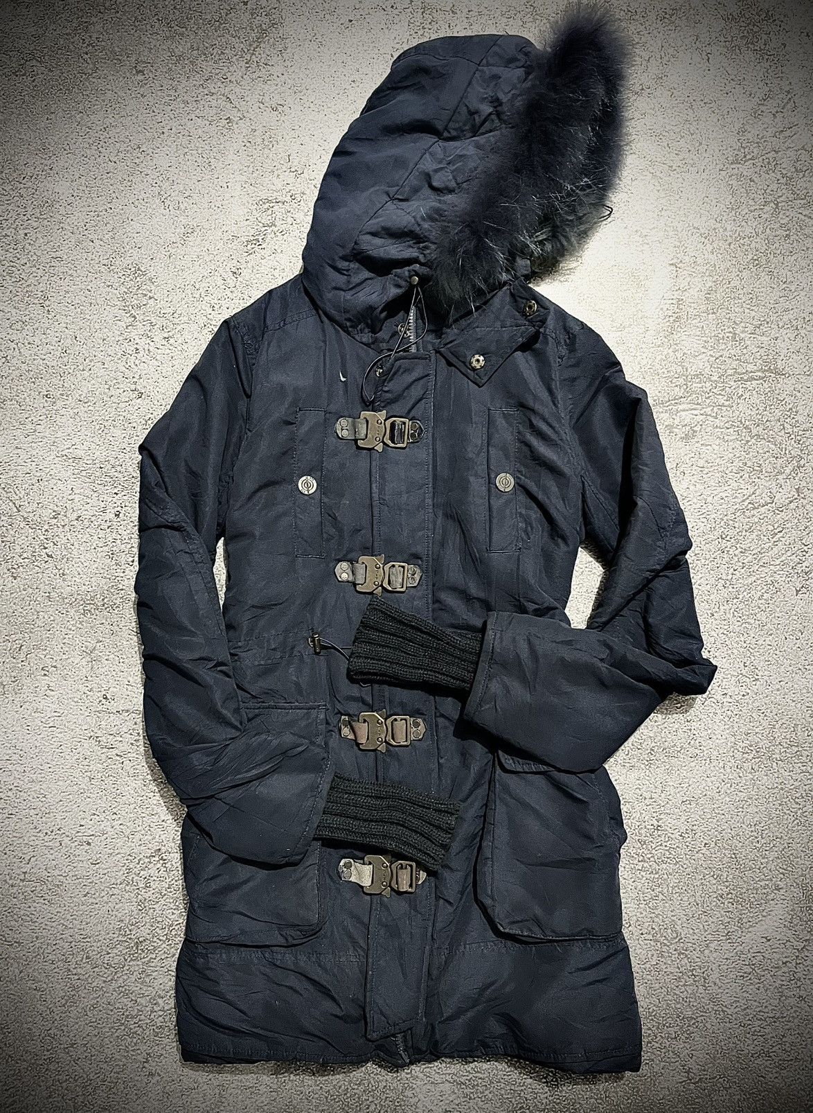 SLY 2000s SLY Military Racoon Bondage Fur Jacket Size US M / EU 48-50 / 2 - 3 Thumbnail