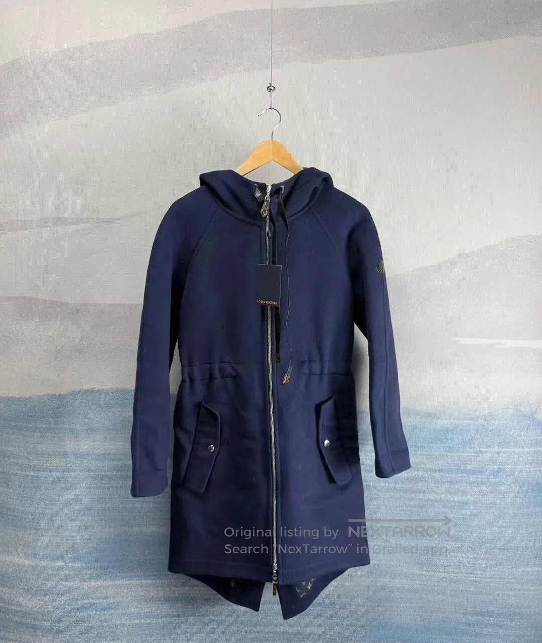 Louis Vuitton Louis Vuitton Deep Blue Wool Coat with Hood. Size XS / US 0-2 / IT 36-38 - 1 Thumbnail
