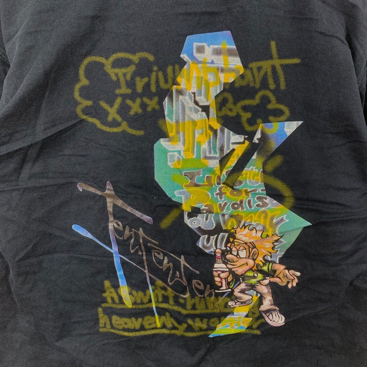 Vintage Vintage TEN TEN TEN! Skateboard Graffiti Y2K Tee Shirt Top Size US XXL / EU 58 / 5 - 2 Thumbnail