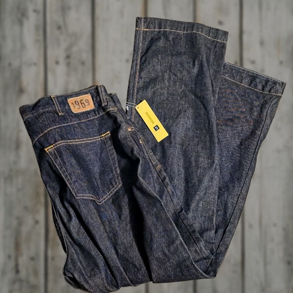 Gap Gap 1969 Jeans Navy Blue 38x30 Slim Straight 5-Pocket Men Classic Denim Cotton Nwts Size US 38 / EU 54 - 1 Thumbnail
