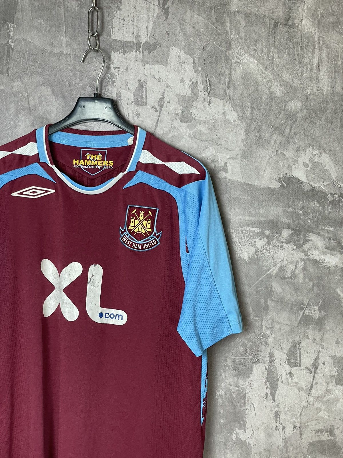 Umbro × Vintage WEST HAM UNITED 2008 2009 AWAY FOOTBALL SHIRT SOCCER JERSEY Size US M / EU 48-50 / 2 - 4 Thumbnail