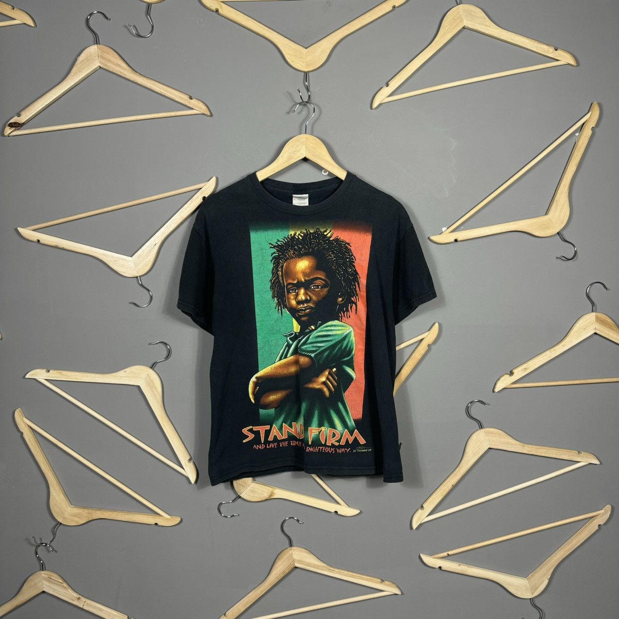 Bob Marley × Vintage Vintage Stand Firm Rasta T-shirt Size US M / EU 48-50 / 2 - 1 Thumbnail