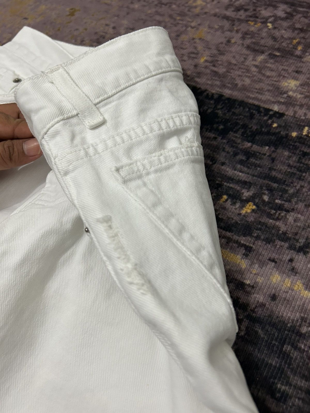 Helmut Lang Helmut Lang White Vintage Broken Denim Size US 32 / EU 48 - 10 Thumbnail