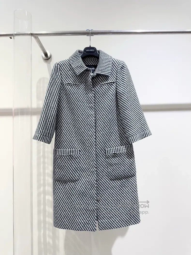 Chanel Chanel Black and white twill coat Size XXS / US 00 / IT 34 - 1 Thumbnail