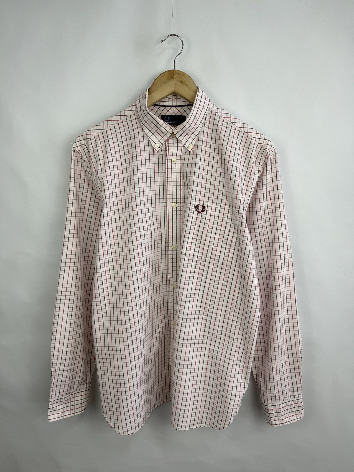 Fred Perry 🇬🇧 Fred Perry Classic Check Button Down Shirt Embroidered Log Size US M / EU 48-50 / 2 - 3 Thumbnail