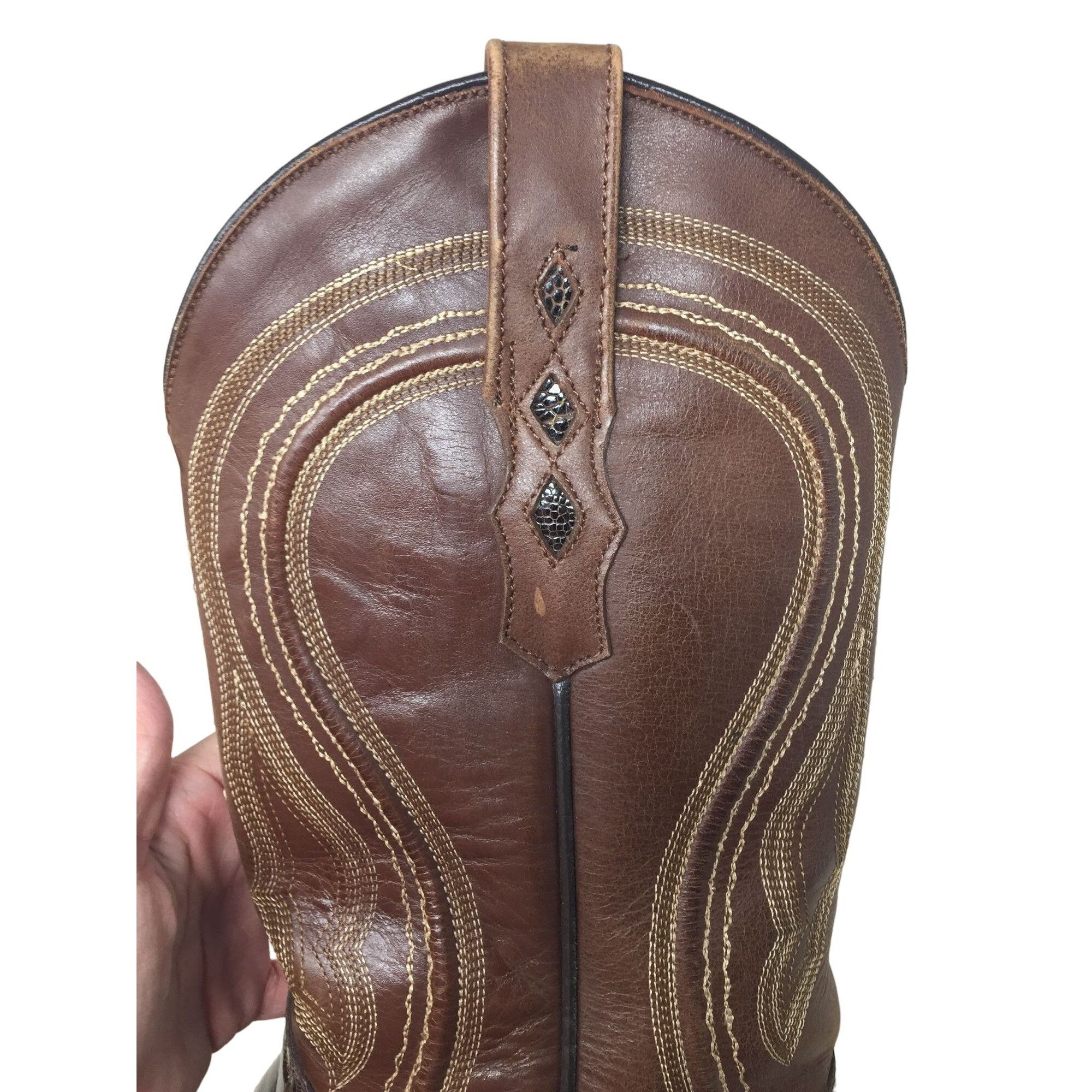 Other Vaccari Brown Snakeskin Leather Cowboy Boots USA 8 EE Size US 8 / EU 41 - 2 Thumbnail