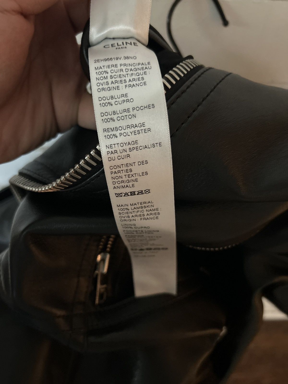Celine Celine SS24 Leather Racer Jacket (sz52) Size US L / EU 52-54 / 3 - 7 Thumbnail