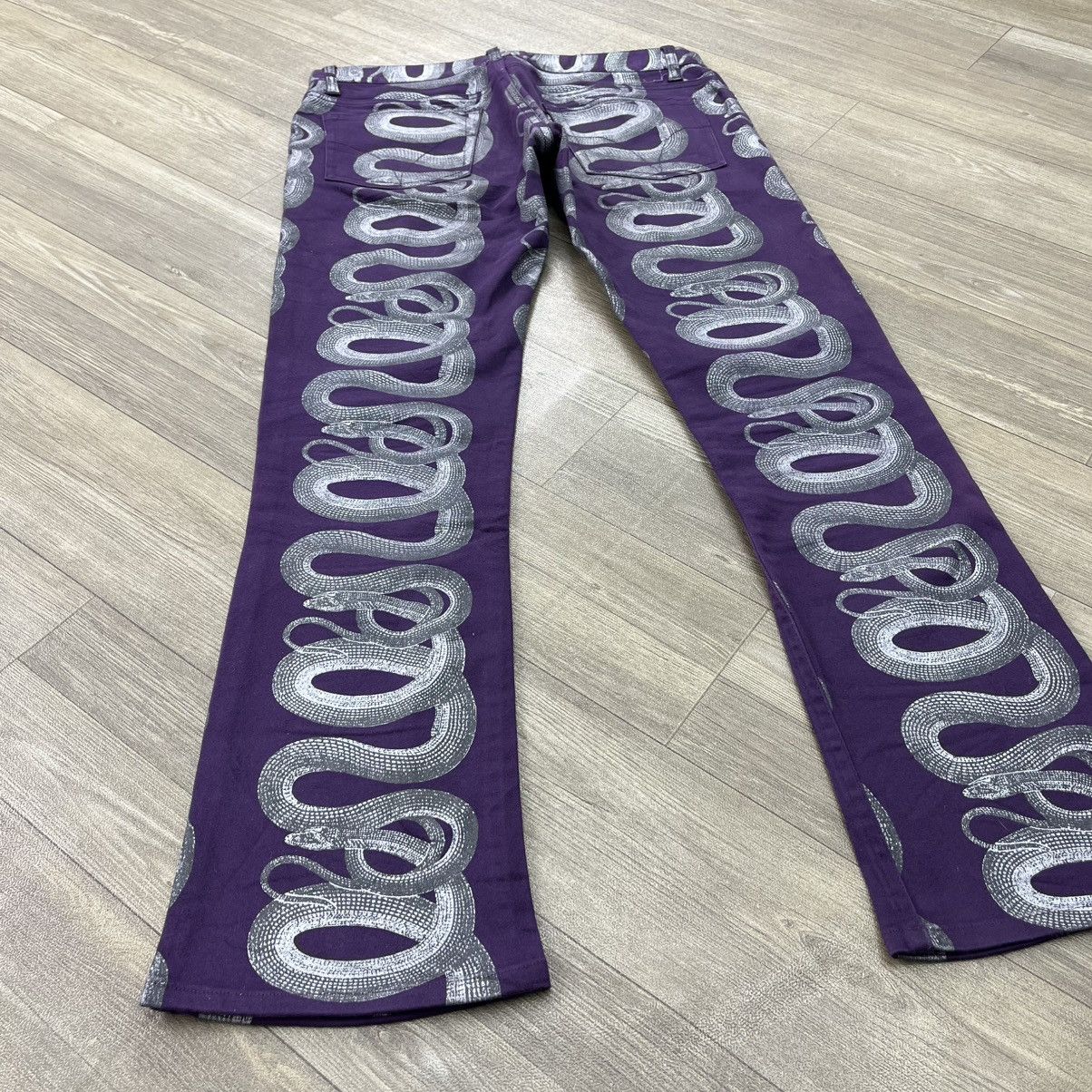 Hysteric Glamour Rare💜 1999s Hysteric Glamour Snake Printed Flared Jeans Y2K Size US 28 / EU 44 - 18 Thumbnail