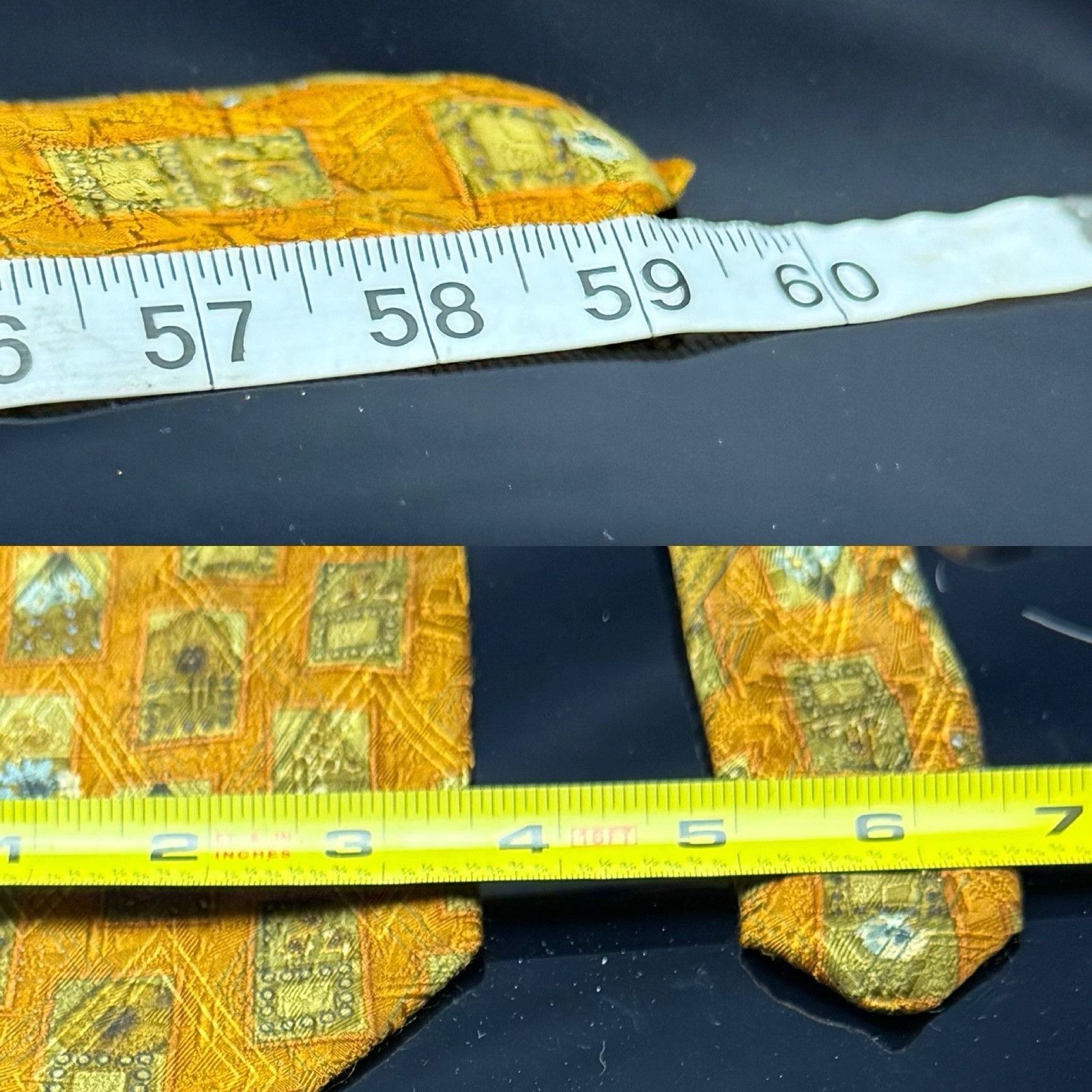 Ermenegildo Zegna ERMENEGILDO ZEGNA YELLOW Orange Multi FLORAL SILK MEN'S Nec Size ONE SIZE - 4 Thumbnail