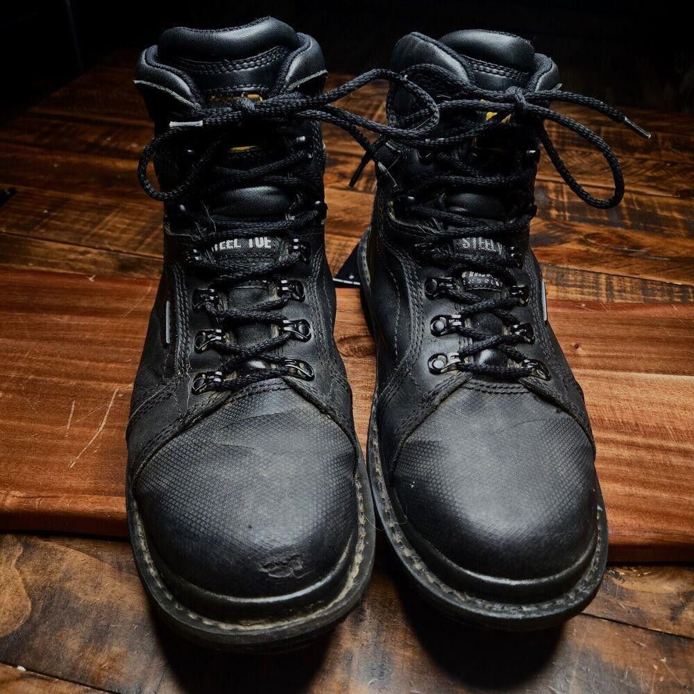 Caterpillar CATERPILLAR Mens SZ 10 Waterproof Steel Toe Boots Black BB3 Size US 10 / EU 43 - 2 Thumbnail