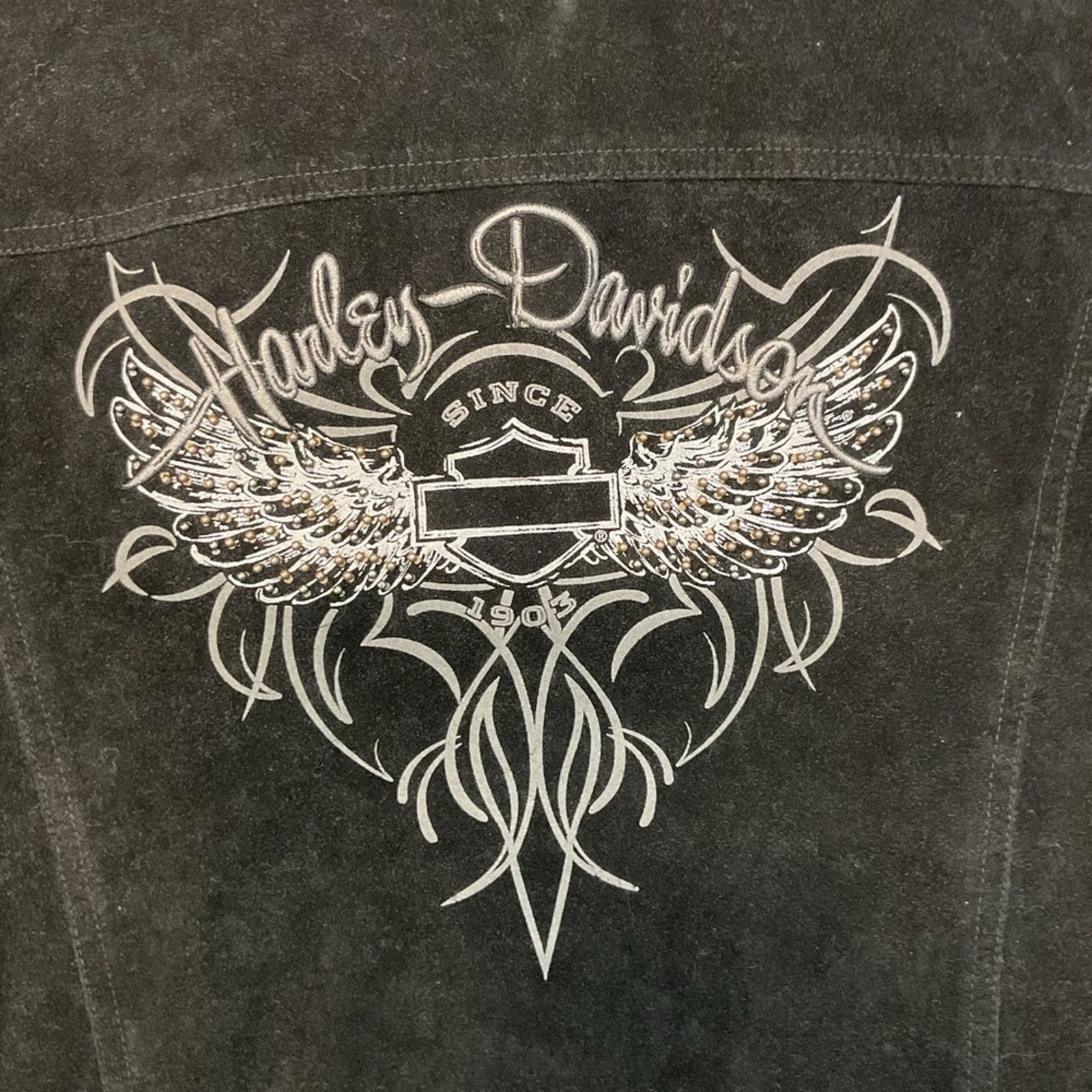 Harley Davidson Vintage Harley Davidson Women’s Suede Biker Jacket Size XL / US 12-14 / IT 48-50 - 7 Thumbnail