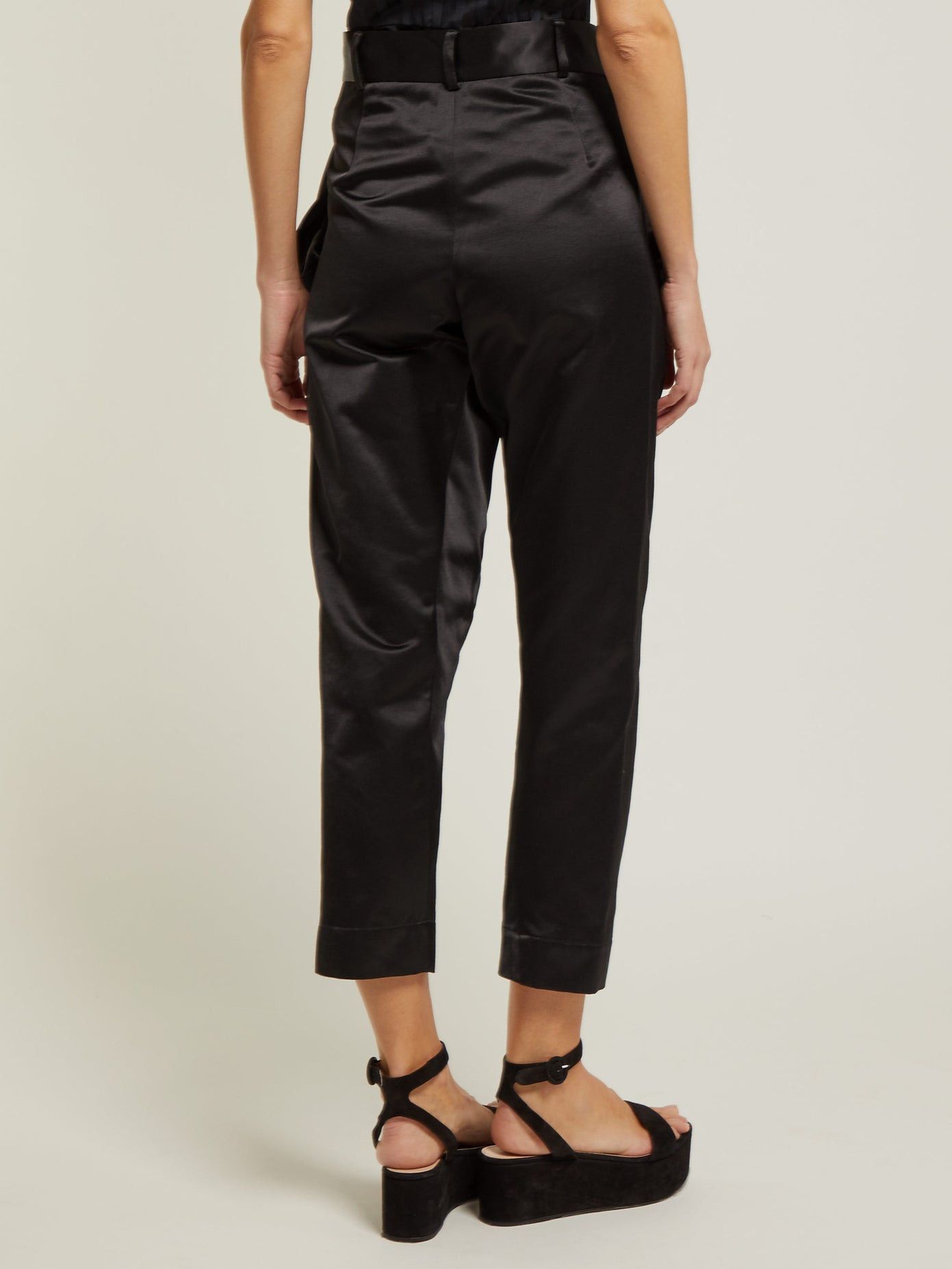 Vivienne Westwood VIVIENNE WESTWOOD ANGLOMANIA 코튼 블렌드 비대칭 새틴 팬츠 Size 30" / US 8 / IT 44 - 2 Thumbnail