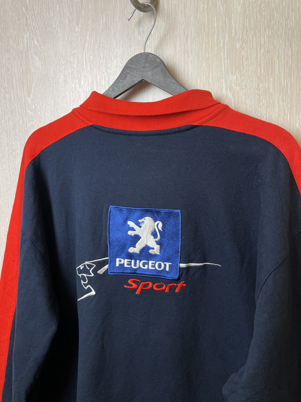 NASCAR × Vintage Peugeot Sport Racing 1/4 Zip Sweater Size US XXL / EU 58 / 5 - 6 Thumbnail