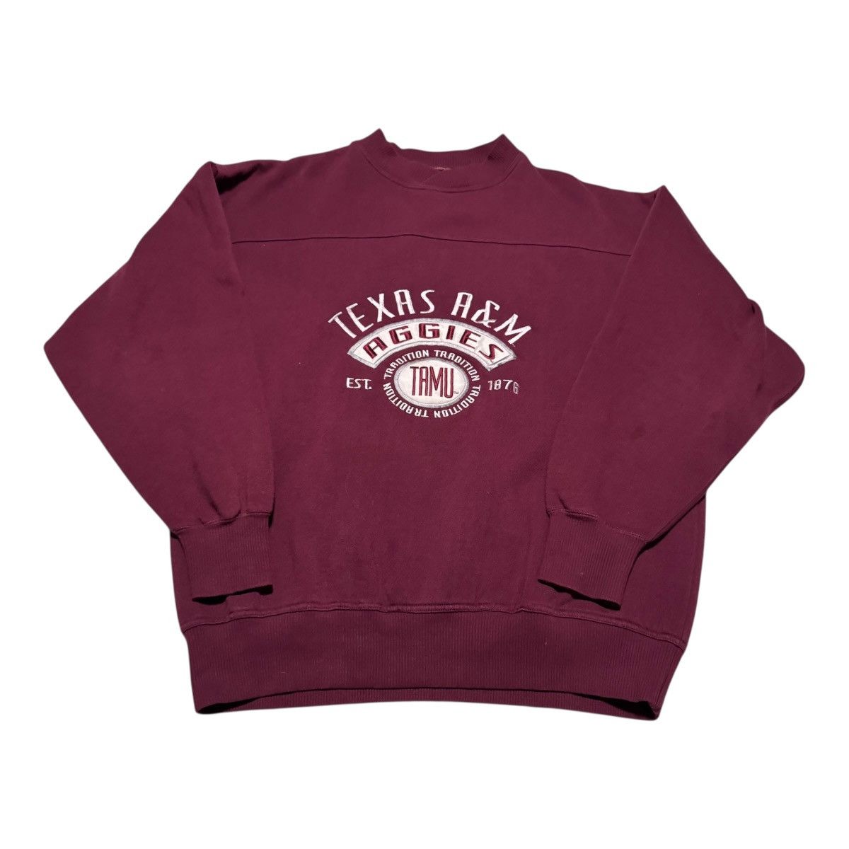 Vintage Vintage 90s Texas A&M Aggies Maroon Sweatshirt Men's M FLAWS Size US M / EU 48-50 / 2 - 1 Thumbnail