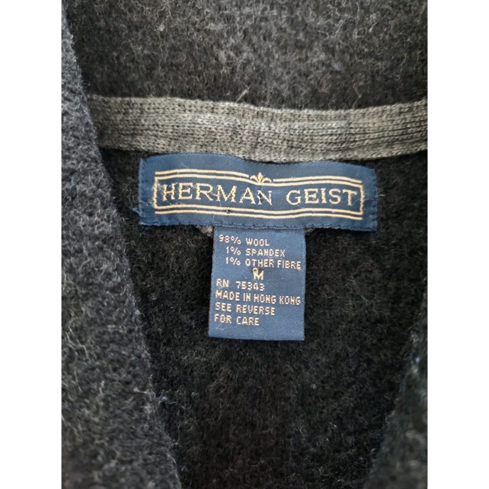 Vintage VINTAGE Herman Geist Wool Jacket Women Size M Gray Full Zip Long Cuffs Fall Winter Spring Size M / US 6-8 / IT 42-44 - 7 Thumbnail