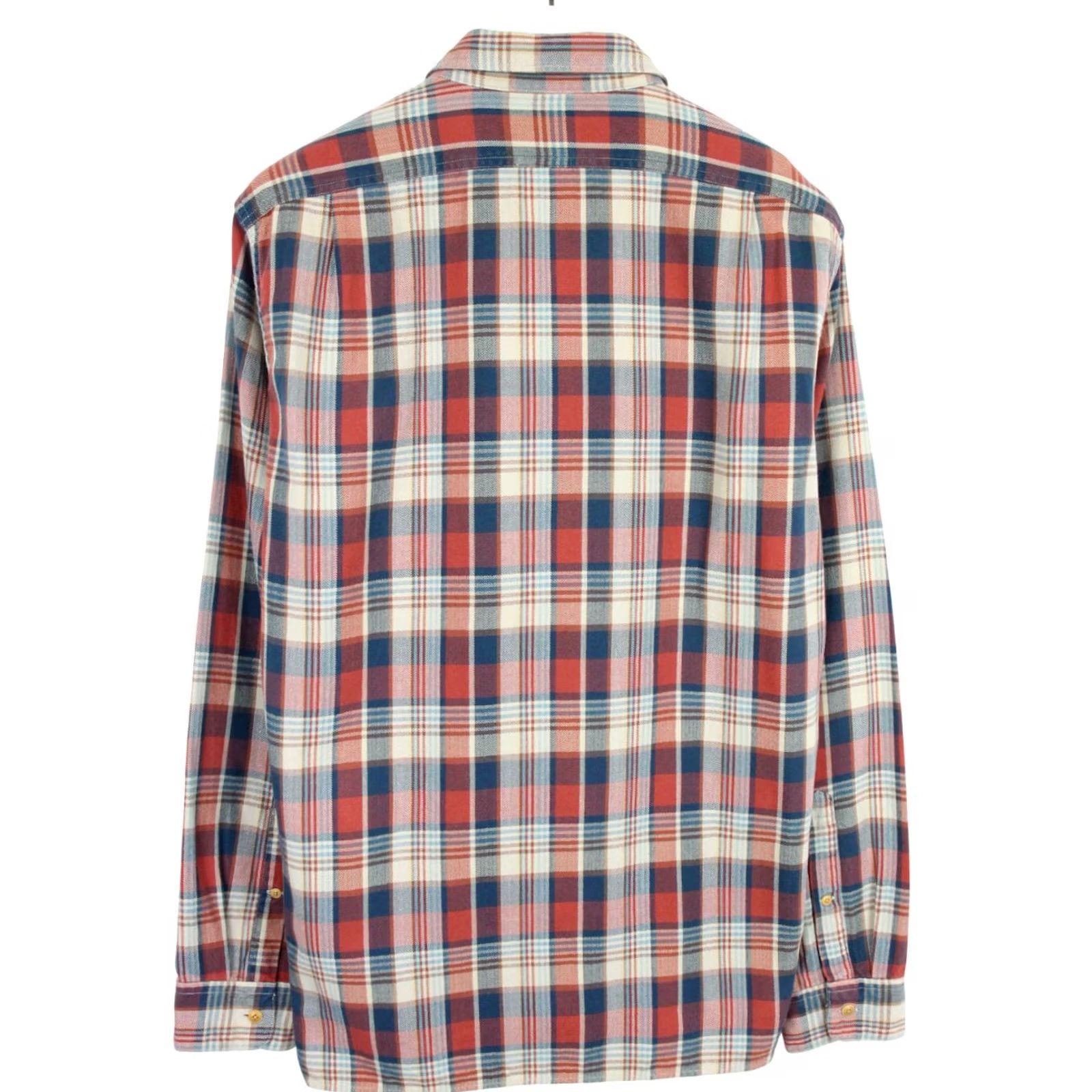 J.Crew J. CREW Shirt Men's LARGE Pullover Flannel Plaid Half Button Spread Shirt Mens Large Multicoloured Plaid Casual Winter Spring Summer Autumn Size US L / EU 52-54 / 3 - 2 Thumbnail