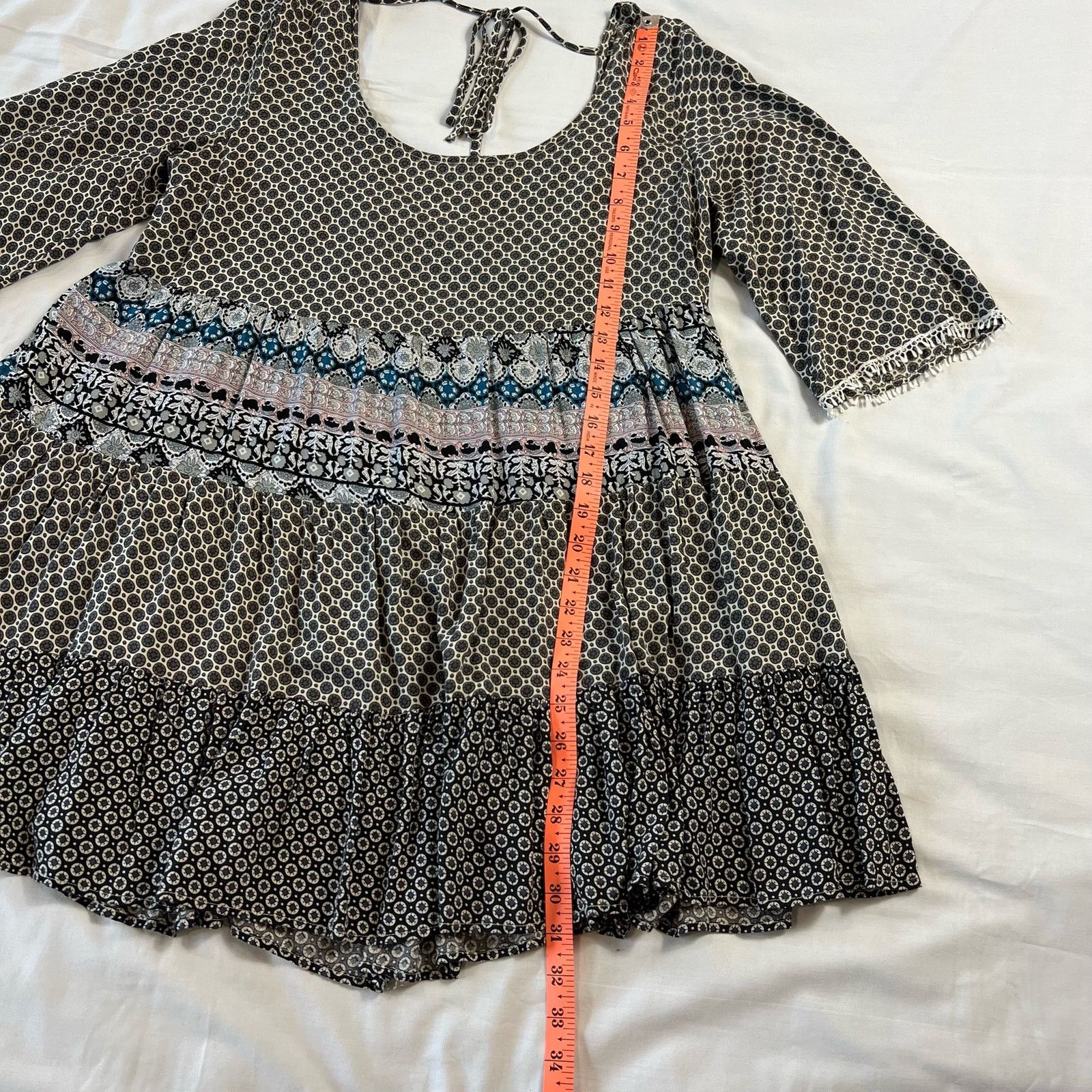 Other Umgee Women's Medium Patchwork Mini Tunic Size M / US 6-8 / IT 42-44 - 2 Thumbnail