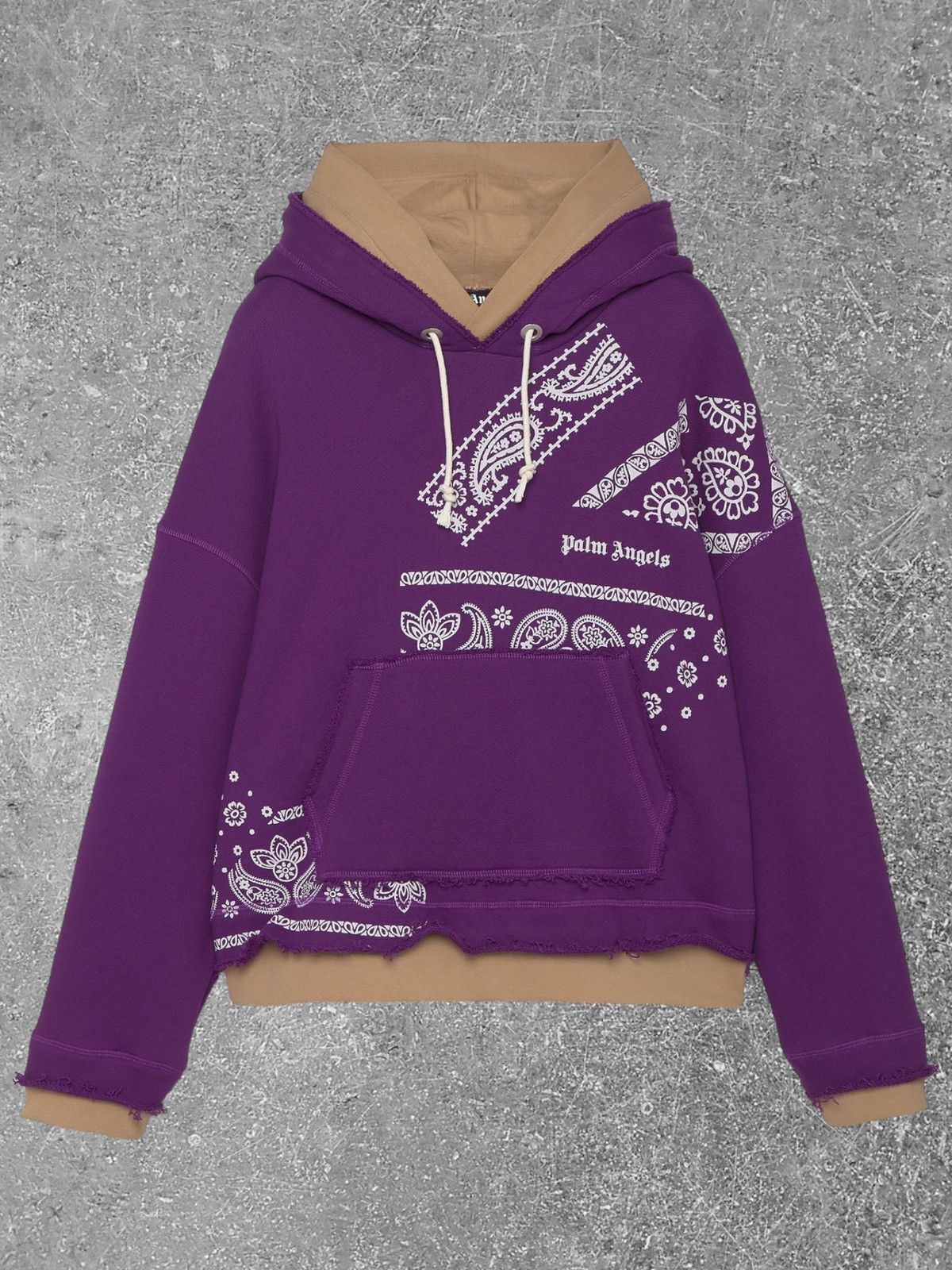 Palm Angels double-layer hoodie - Purple