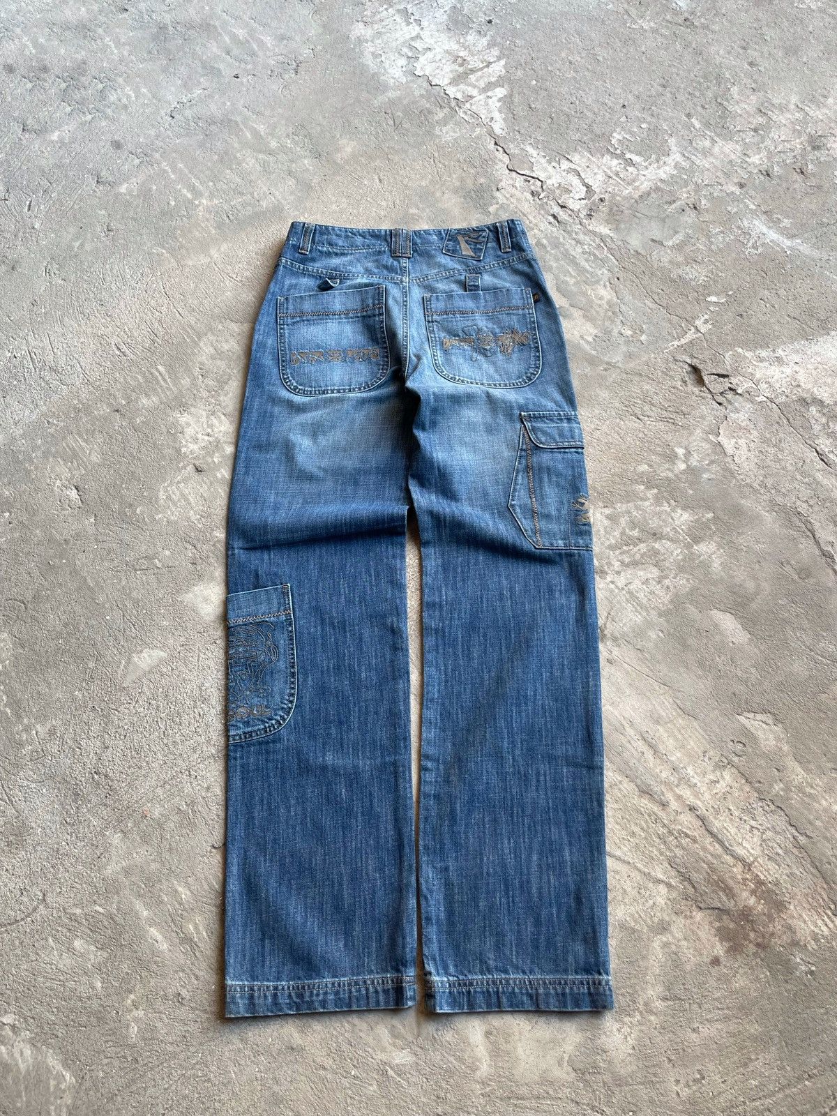 Japanese Brand Vintage Japanese Baggy Washed Carpenter Pants JNCO Style Size US 32 / EU 48 - 1 Thumbnail