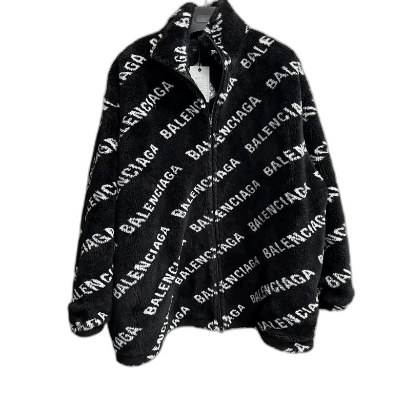 Balenciaga Balenciaga Black Faux Fur Zip-Up Jacket Size US S / EU 44-46 / 1 - 1 Thumbnail