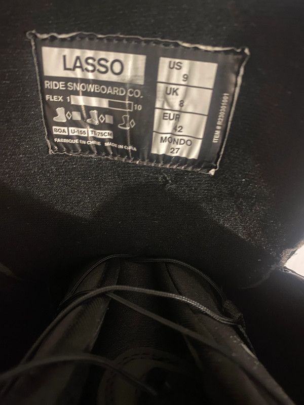 Gear for Sports × Sports Specialties Botas de snowboard Ride Lasso Black Size US 9 / EU 42 - 11 Thumbnail