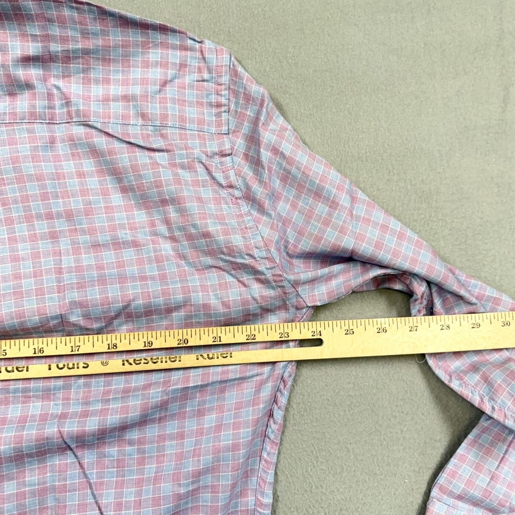 Peter Millar Peter Millar Shirt Mens M Pink Check Long Sleeve Button Up Summer Lightweight Cotton Twill Casual Button-Down Collar Gender Mens Size US M / EU 48-50 / 2 - 5 Thumbnail