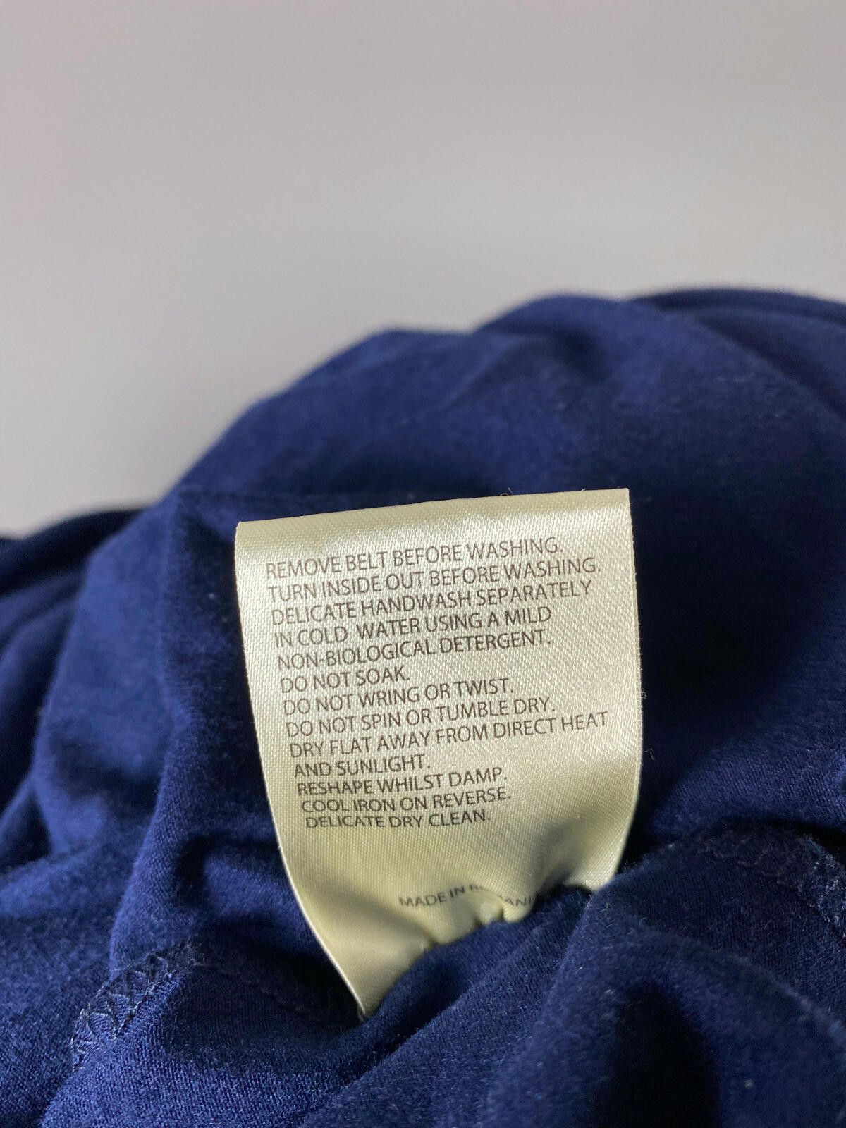 Designer Phase Eight Navy Blue V-Neck 3/4 Sleeve A-Line Dress Size 10 Size L / US 10 / IT 46 - 11 Thumbnail