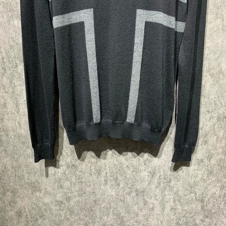 Givenchy Givenchy Black and Grey Striped Wool Knit Sweater 2506-Next Size US L / EU 52-54 / 3 - 6 Thumbnail