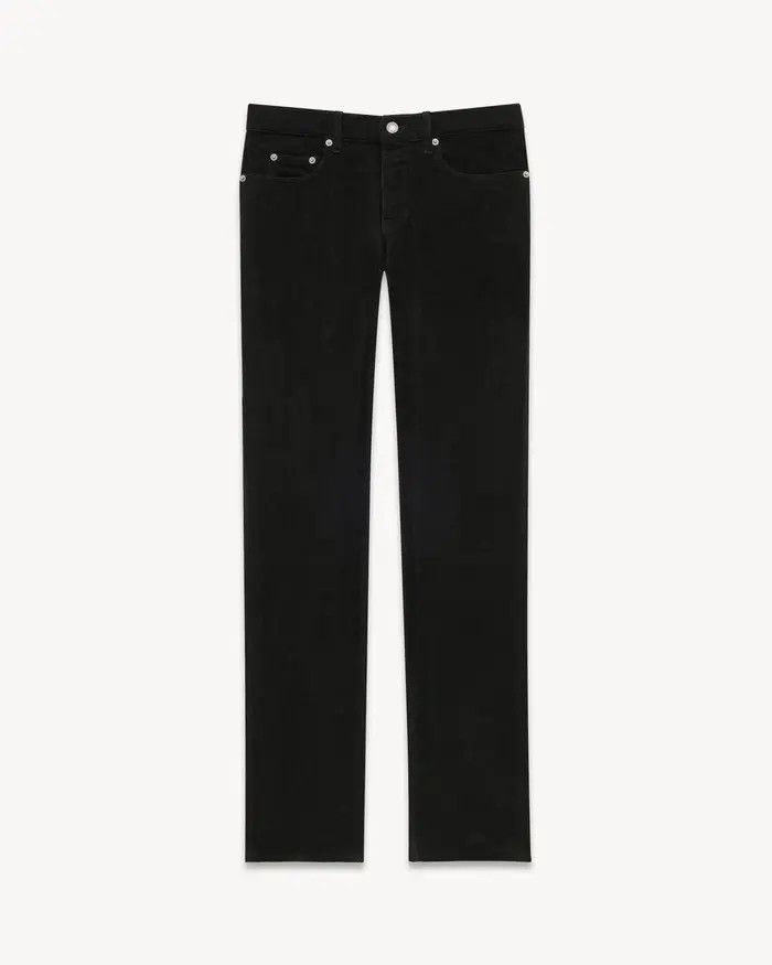 Saint Laurent Paris oc11z0126 800332 Slim Pants in Corduroy in Deep Faded Black Size US 38 / EU 54 - 1 Thumbnail