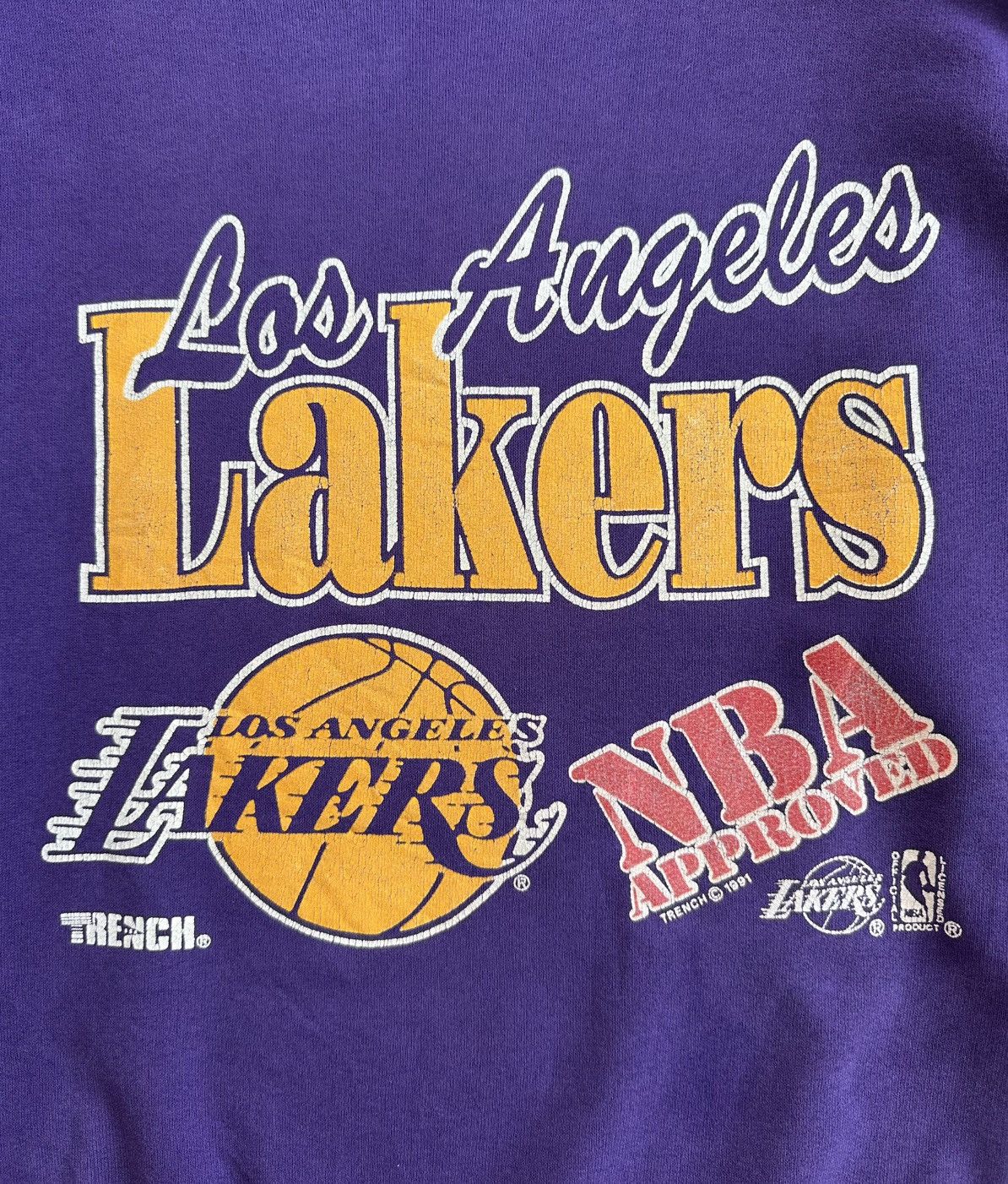 NBA 1991 Vintage LA Lakers NBA Purple Sweatshirt Los Angeles Size US M / EU 48-50 / 2 - 8 Thumbnail