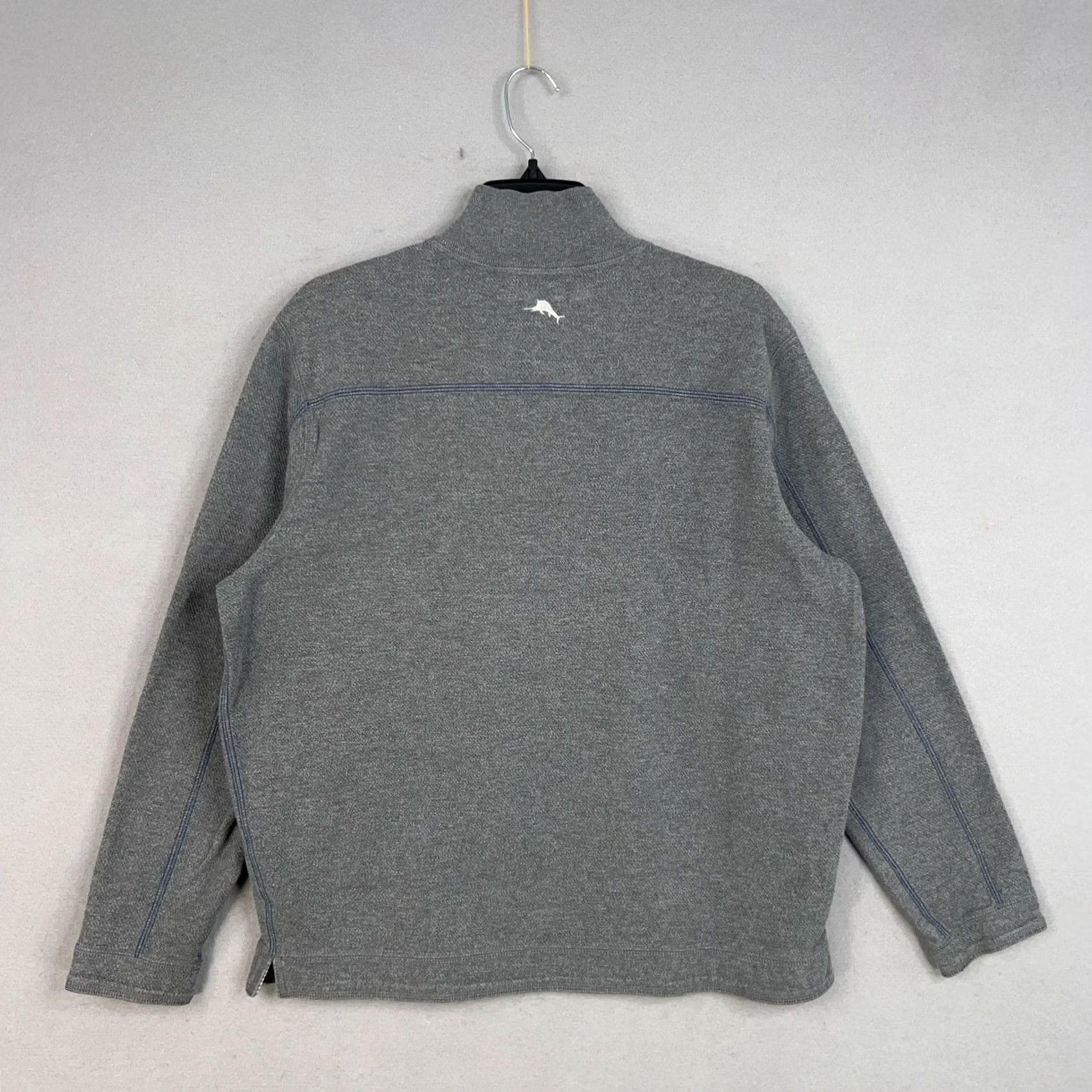 Tommy Bahama Tommy Bahama Sweater Mens Large Gray Stripe Reversible Pullover Golf Preppy Size US L / EU 52-54 / 3 - 7 Thumbnail