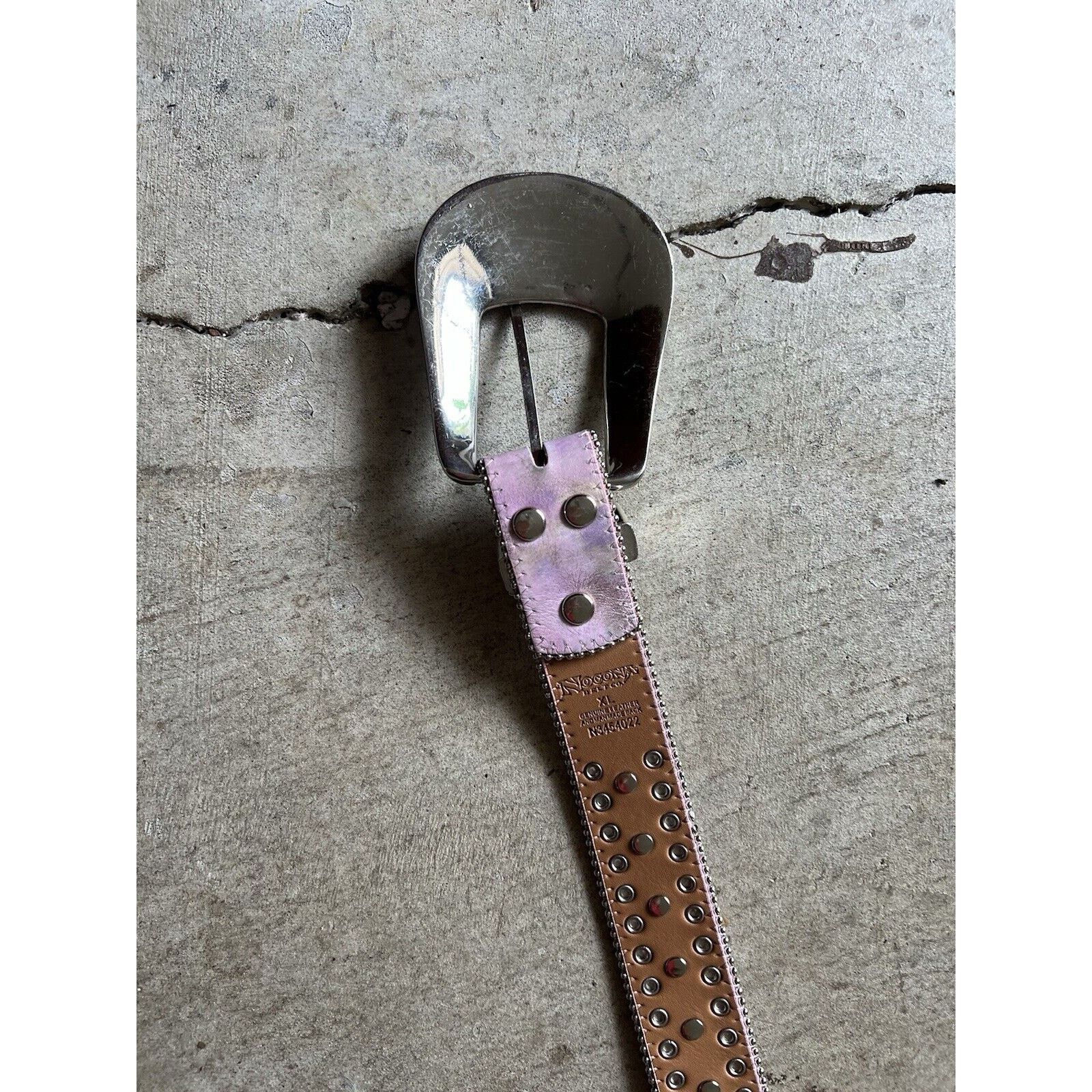 Nocona Y2K Nocona Pink Leather Rhinestone Bling Embleshied Belt Size ONE SIZE - 6 Thumbnail