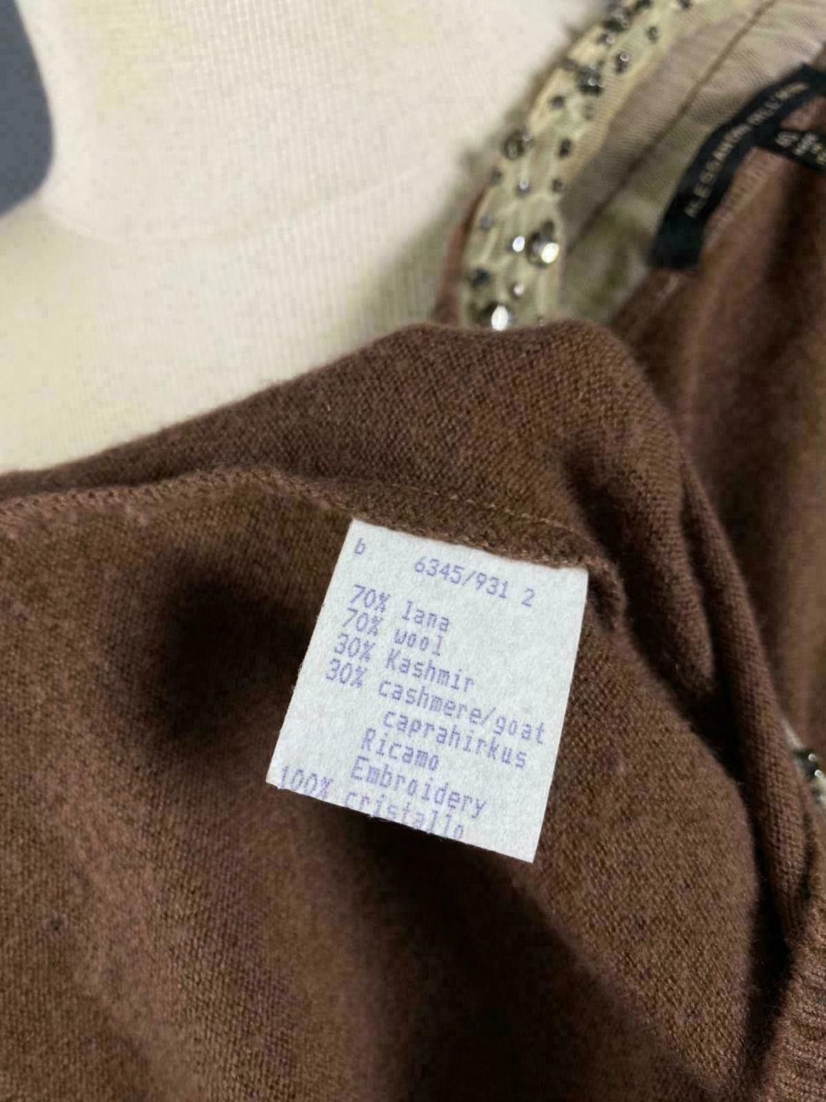 Alessandro Dell'acqua Ladies Allesandro Dell’Acqua Brown Cashmere Sweater Size 40 Size M / US 6-8 / IT 42-44 - 12 Thumbnail