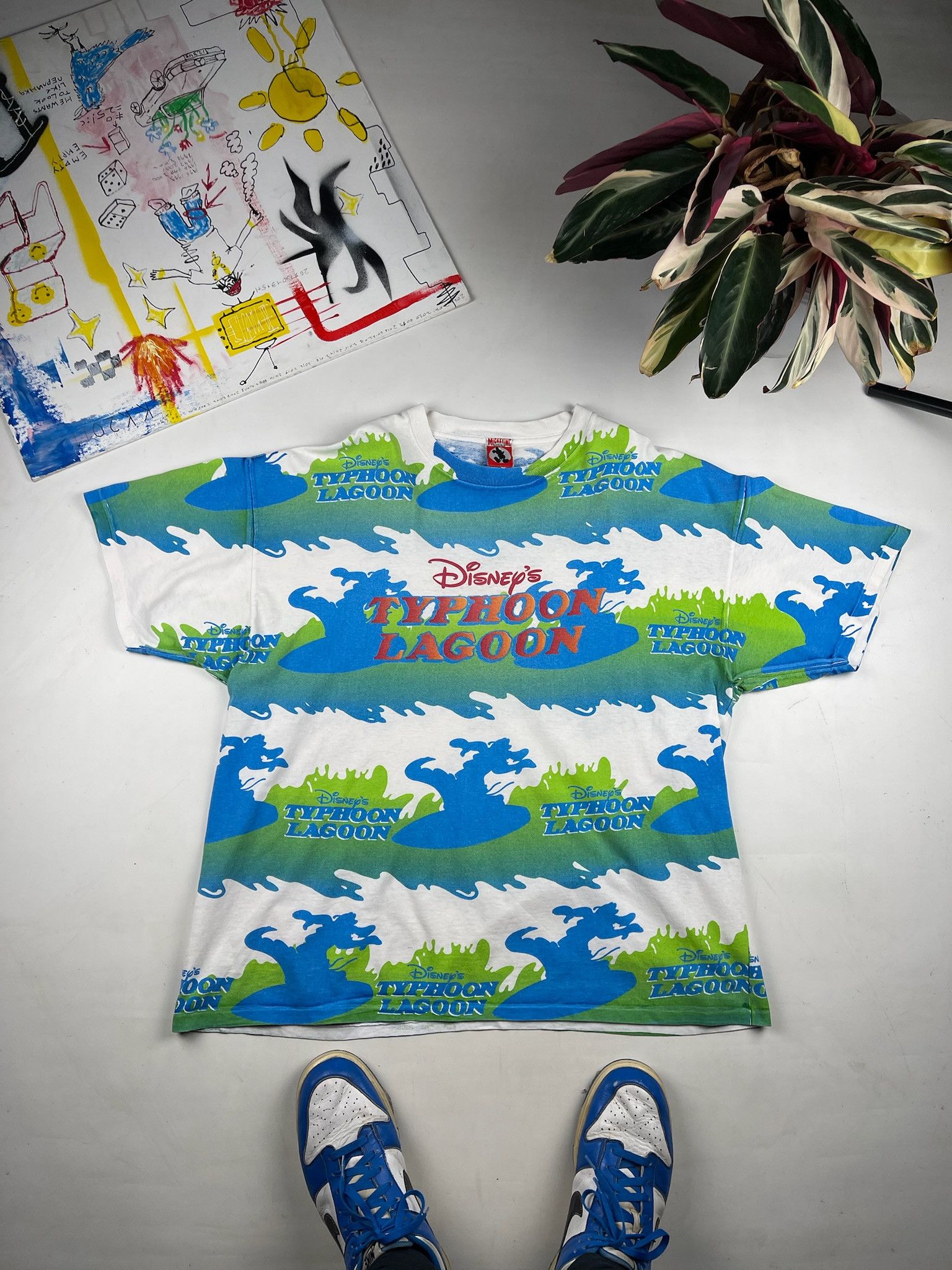 Disney ‘90s Vintage Disney Typhoon Lagoon Ride acid AOP Tee Size US XXL / EU 58 / 5 - 2 Thumbnail