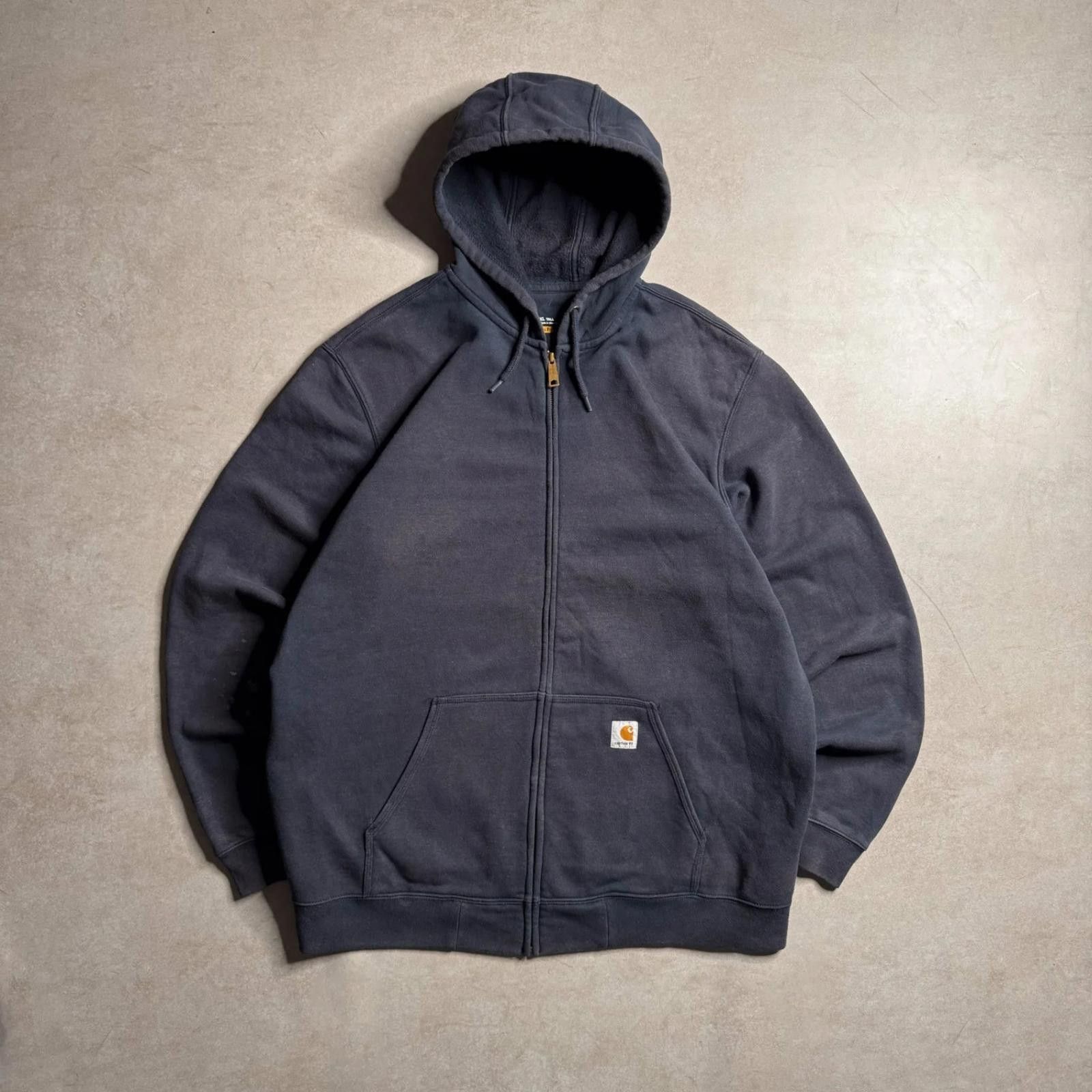 Carhartt Vintage Carhartt Navy Tall Hoodie - XXL Size US XXL / EU 58 / 5 - 1 Thumbnail
