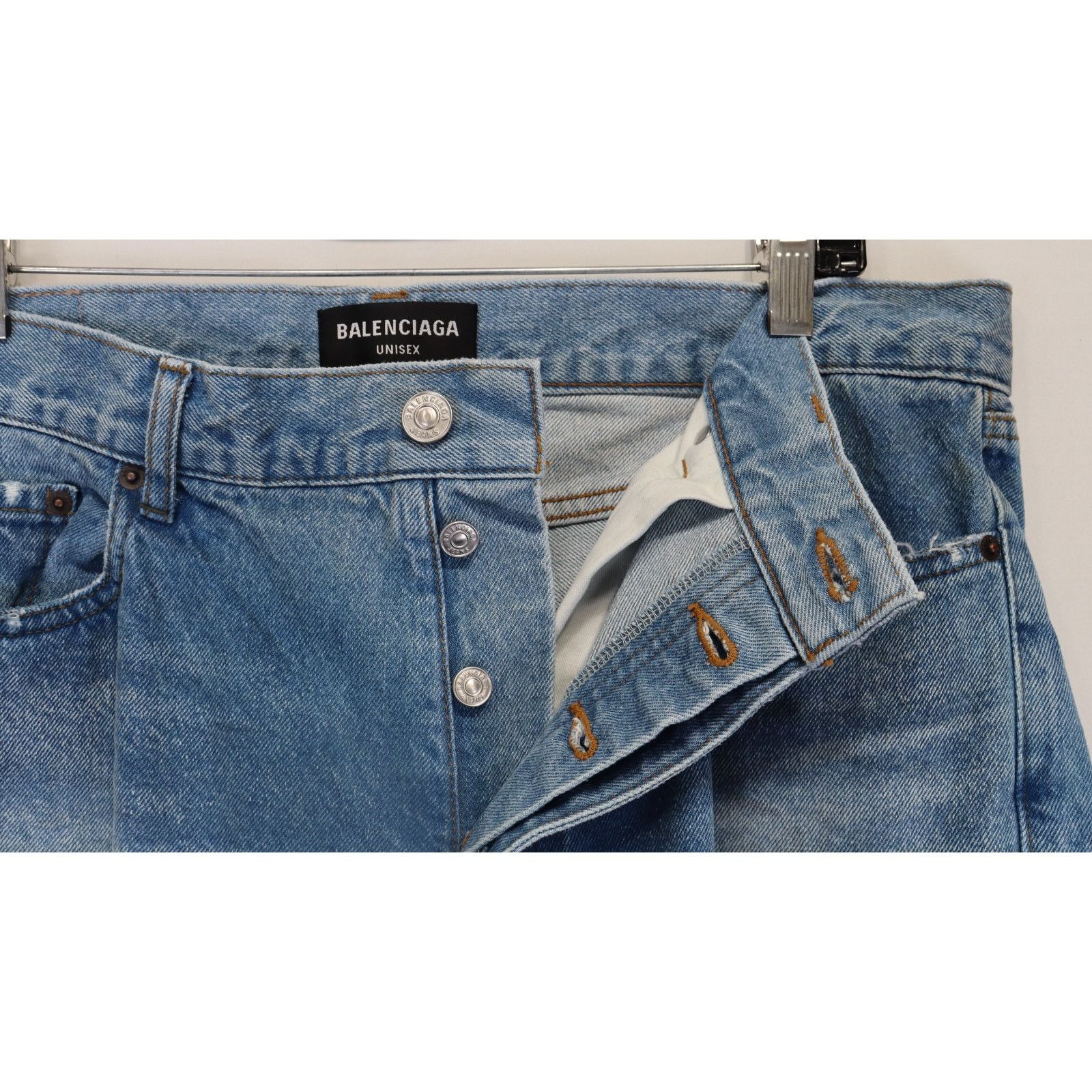 Balenciaga o1rshd1 Japanese Indigo Denim Normal Fit Pants Electric Blue Size US 32 / EU 48 - 18 Thumbnail