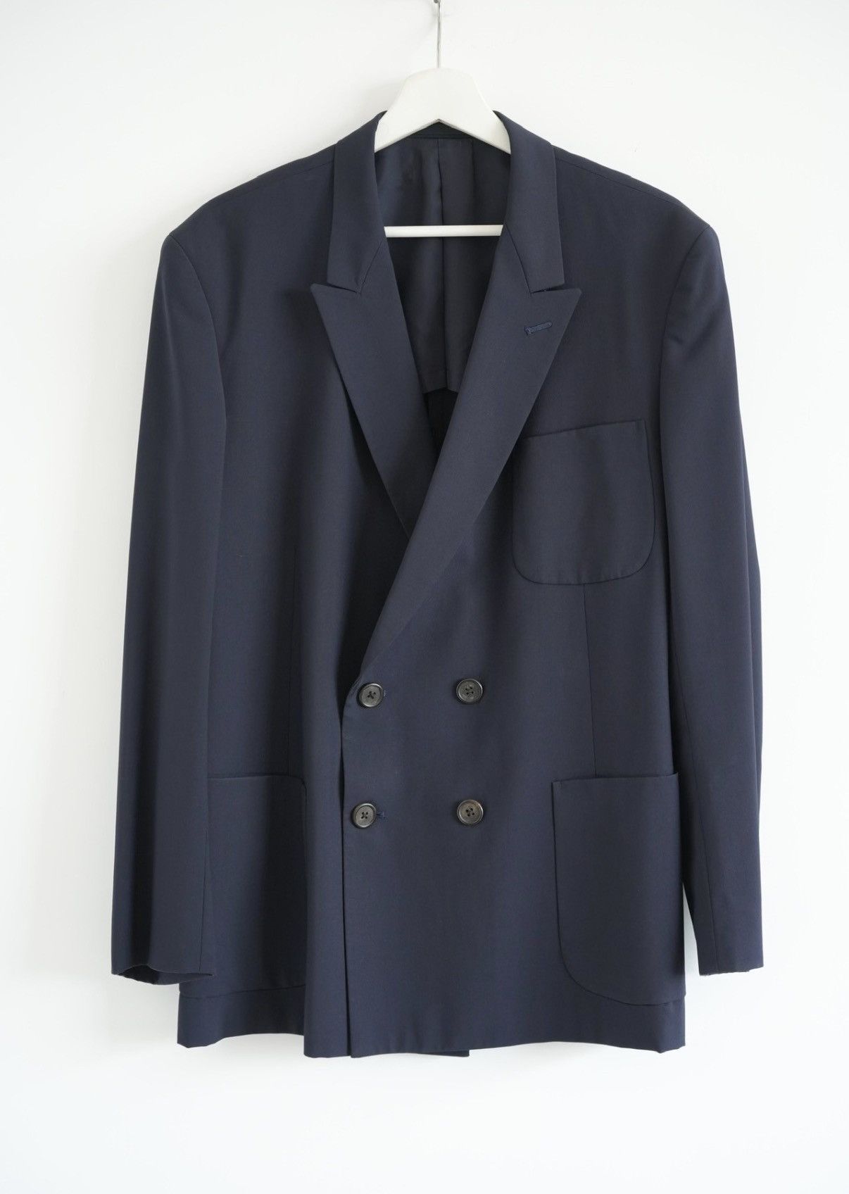 Yohji Yamamoto Yohji Yamamoto 90s Balance Strap Double-Breasted Blazer K4 Size US M / EU 48-50 / 2 - 1 Thumbnail