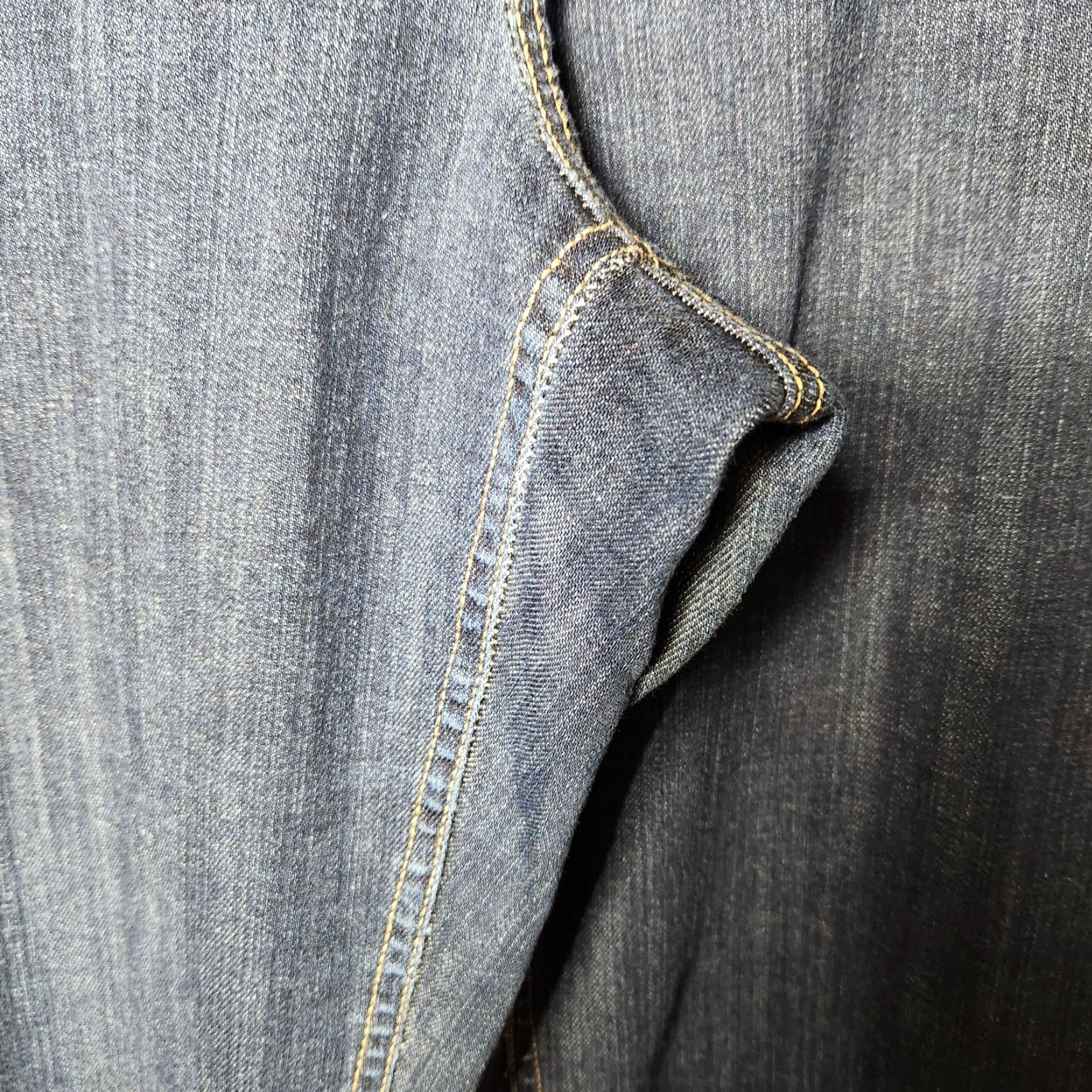 Lands' End Lands' End Jeans Bootcut Dark Wash Mid Rise 14 Women's Regular Blue Cotton Blend Denim Pants 31.5" Inseam Size 36" / US 14 / IT 50 - 4 Thumbnail