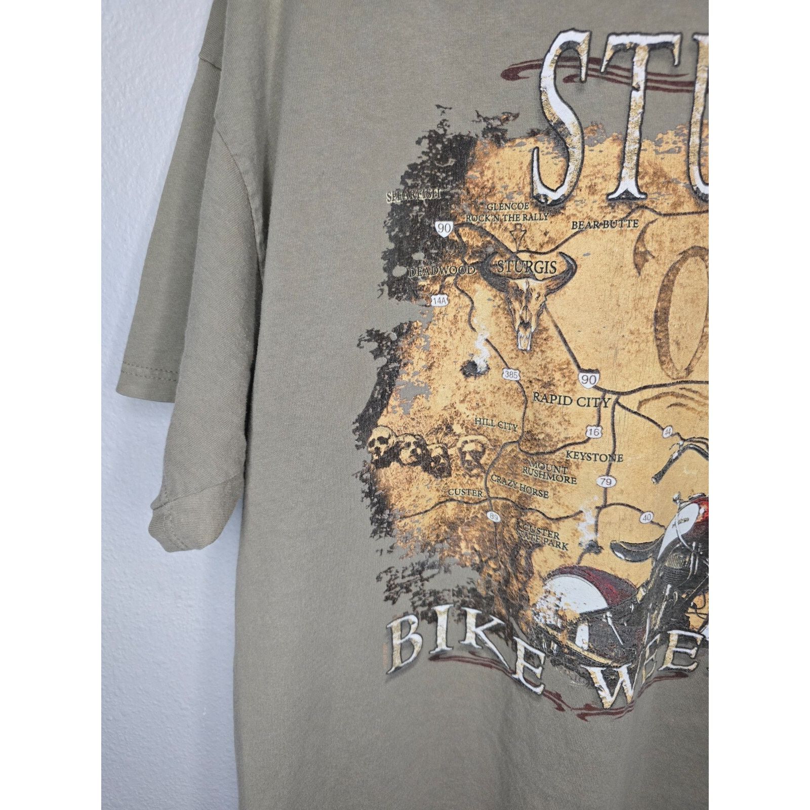 Delta Sturgis 2007 Shirt Bike Week Brown Motorcycle Tee XL Size US L / EU 52-54 / 3 - 6 Thumbnail