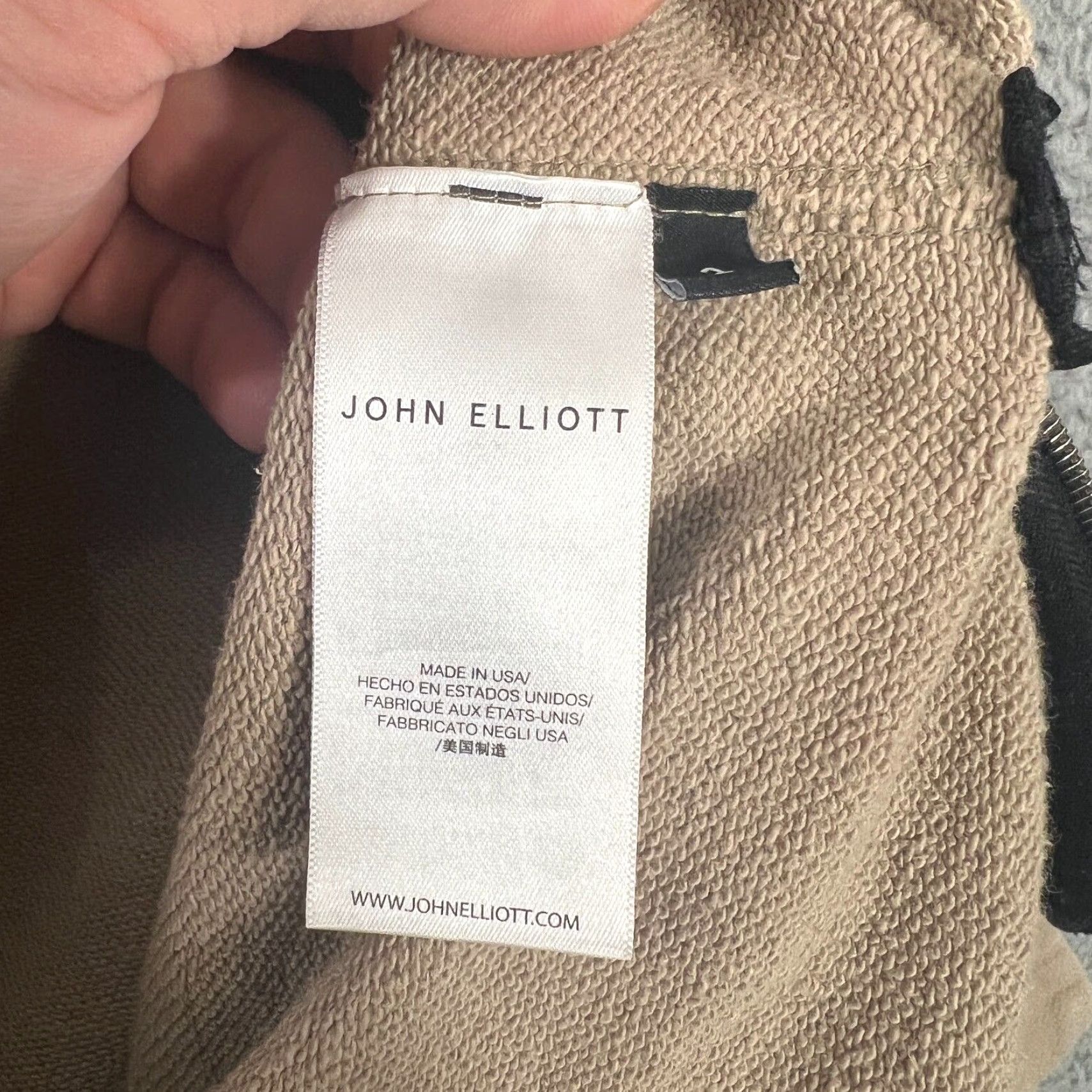 John Elliott John Elliott Hoodie M Beige Long Sleeve Zip Crew Neck Slim Fit Sports Streetwear Mens Size US M / EU 48-50 / 2 - 7 Thumbnail