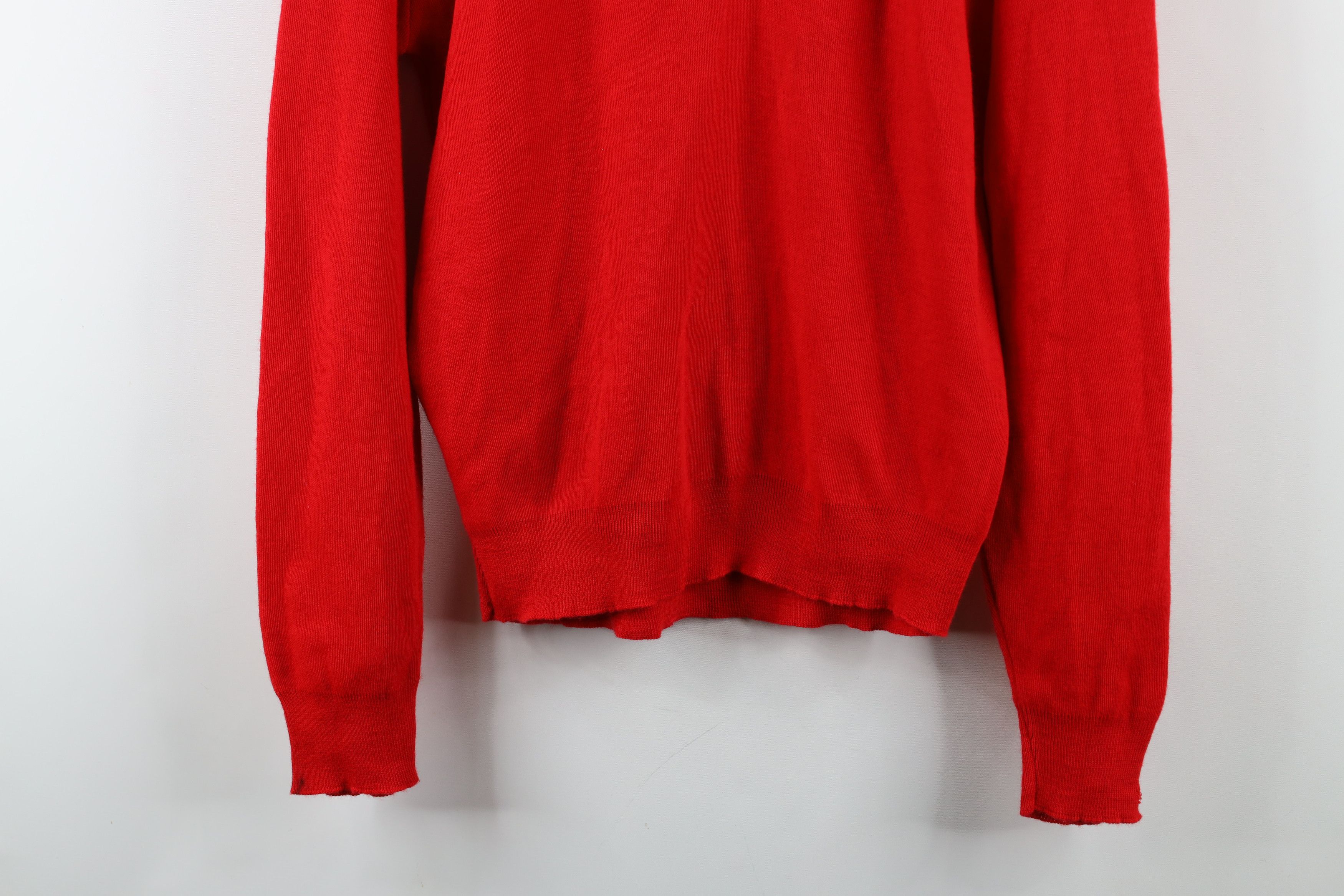 Vintage Vintage 70s Streetwear Soft Knit V-Neck Sweater Red USA Size US S / EU 44-46 / 1 - 3 Thumbnail