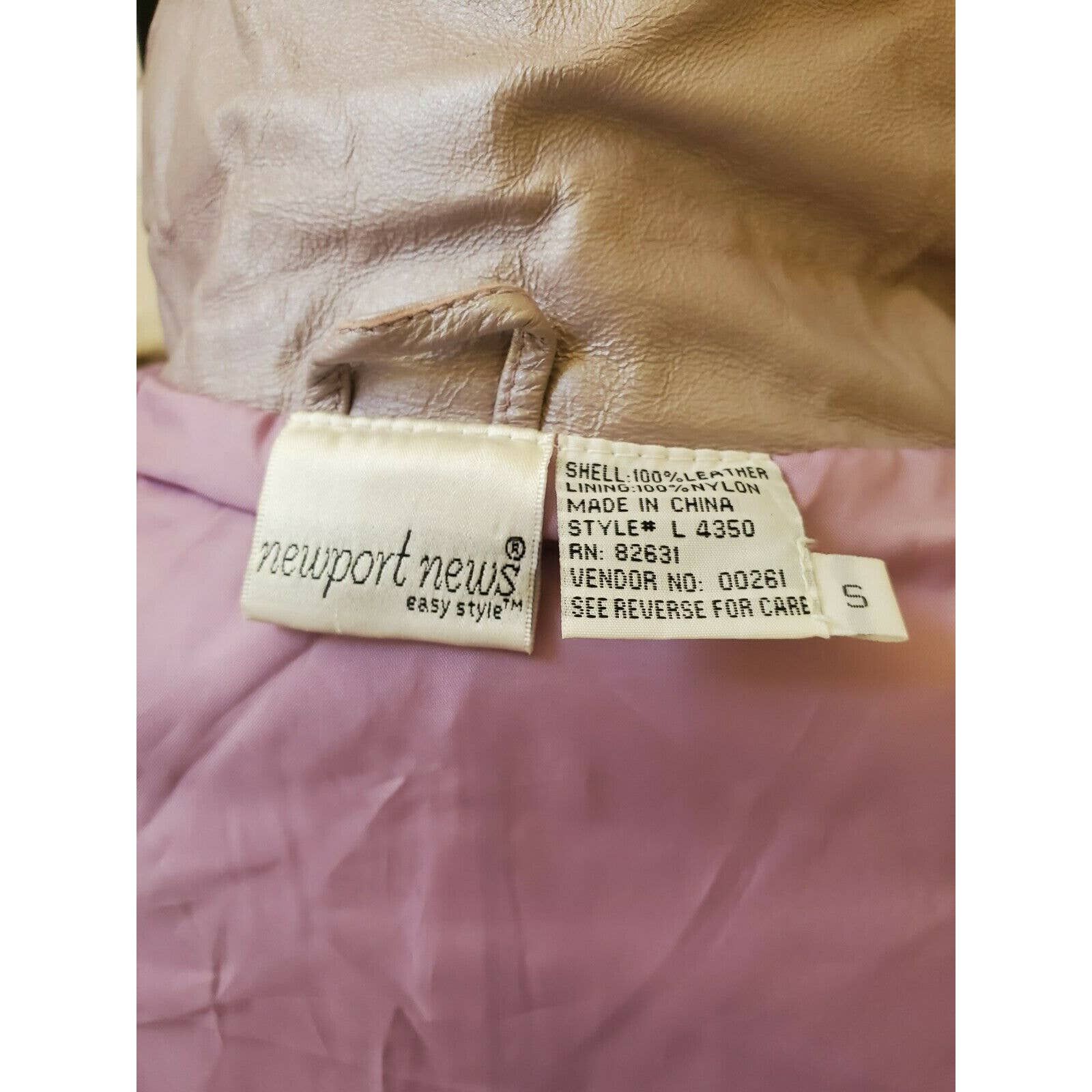 Vintage Newport News Leather Jacket- Lavender- Stylish!