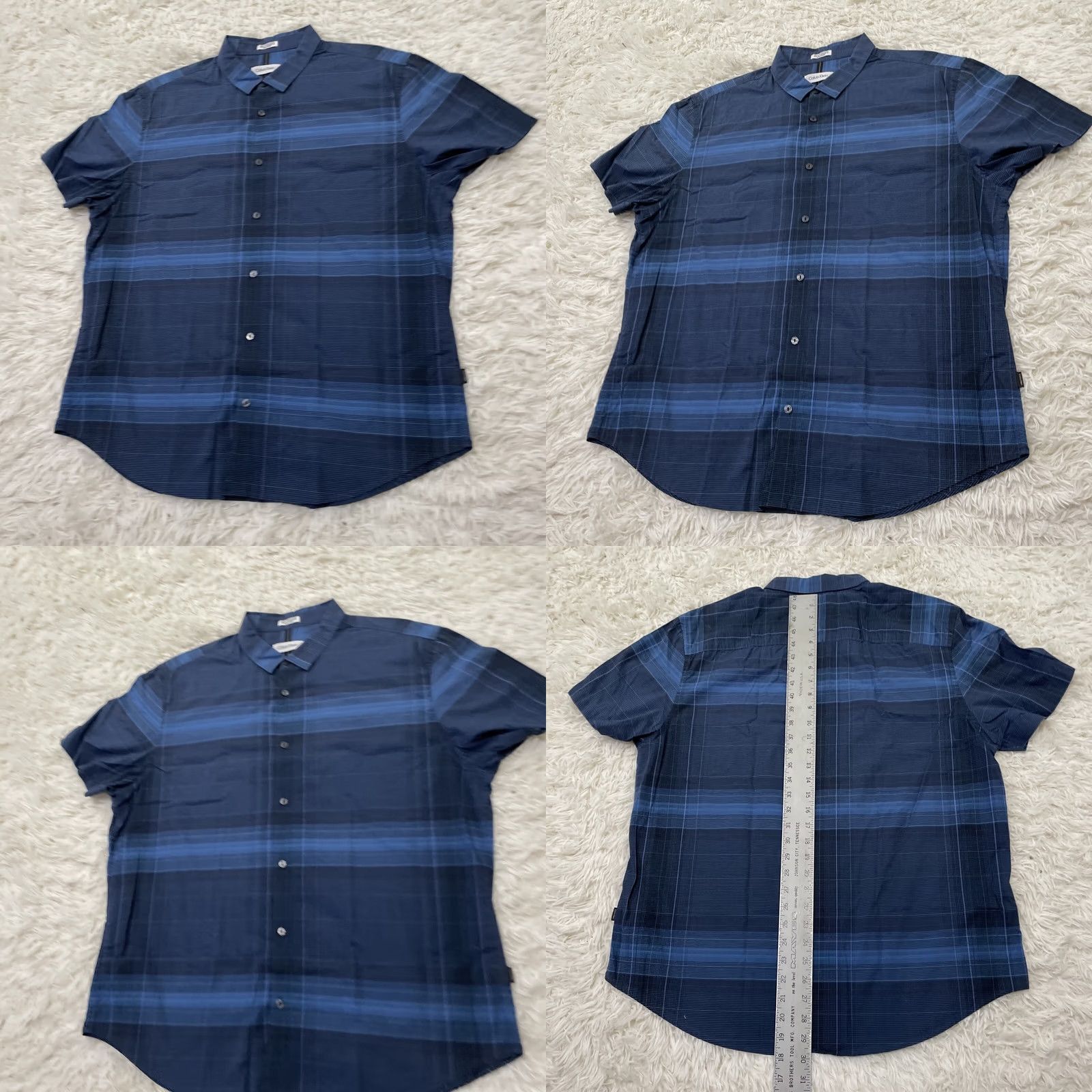 Calvin Klein CALVIN KLEIN Button Shirt Men XL Striped Y2k Blue Plaid Casual XL Size US XL / EU 56 / 4 - 10 Thumbnail