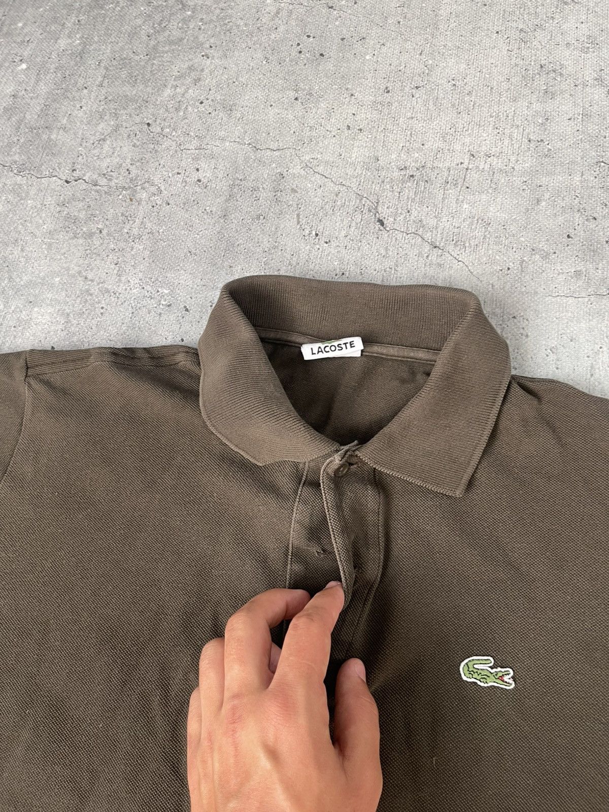 Lacoste Vintage Lacoste polo T shirt brown retro 90s 80s y2k tee Size US XL / EU 56 / 4 - 4 Thumbnail